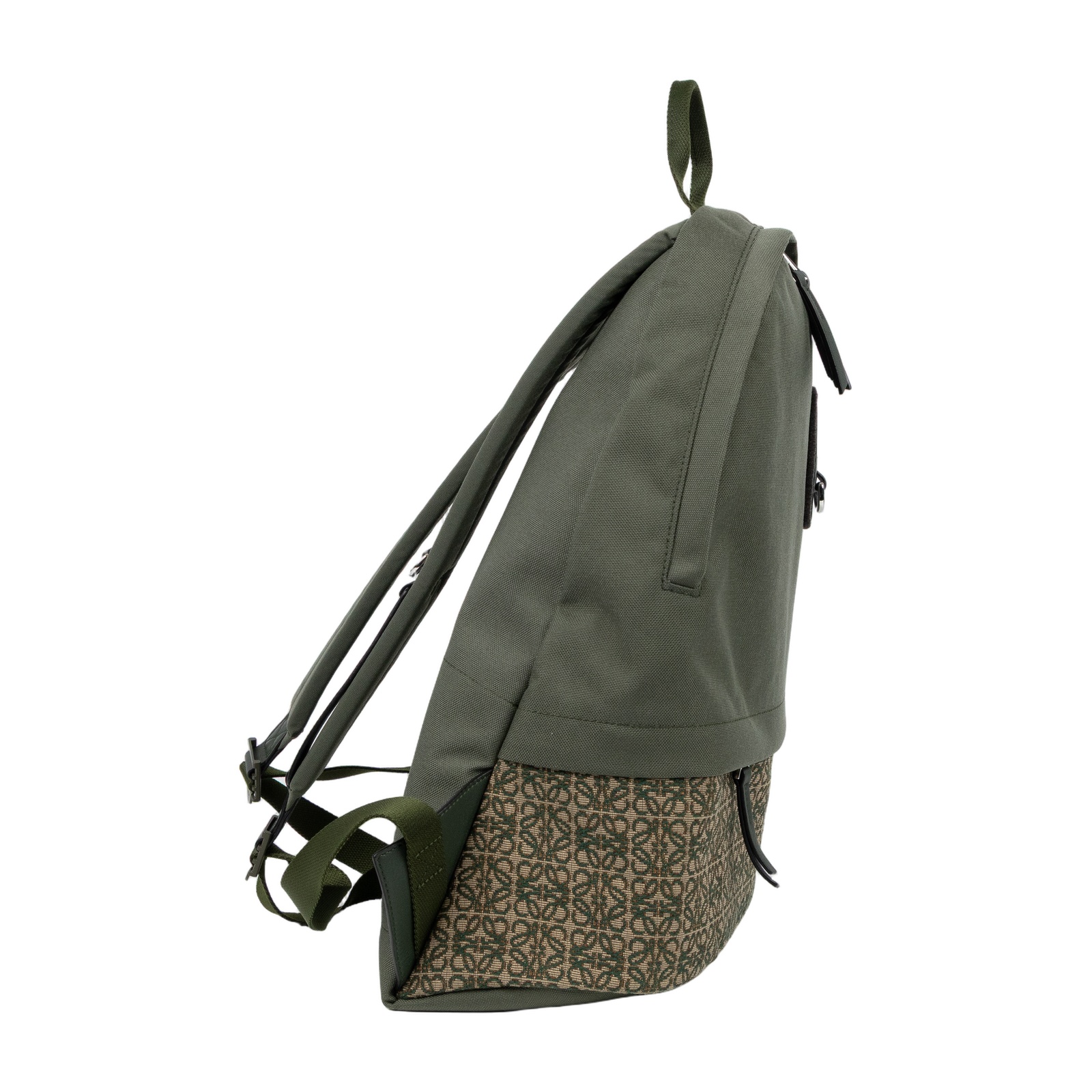 羅意威 LOEWE Round Slim 後背包 B664R17X01 綠帆布後背包 無附屬品