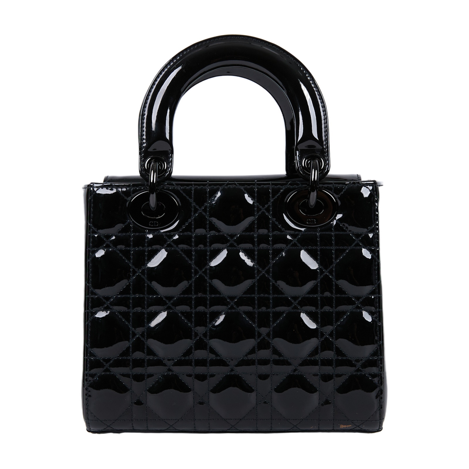 迪奧 CHRISTIAN DIOR Lady Dior 小型 手提 肩背包 漆皮 M0531NWDD  原廠盒子/防塵袋/背帶/保證卡