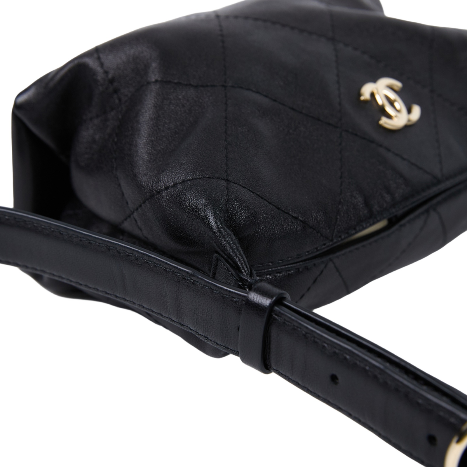香奈兒 CHANEL Hobo 迷你 流浪包 AS6138 晶片款 黑HOBO肩背包 無附屬品