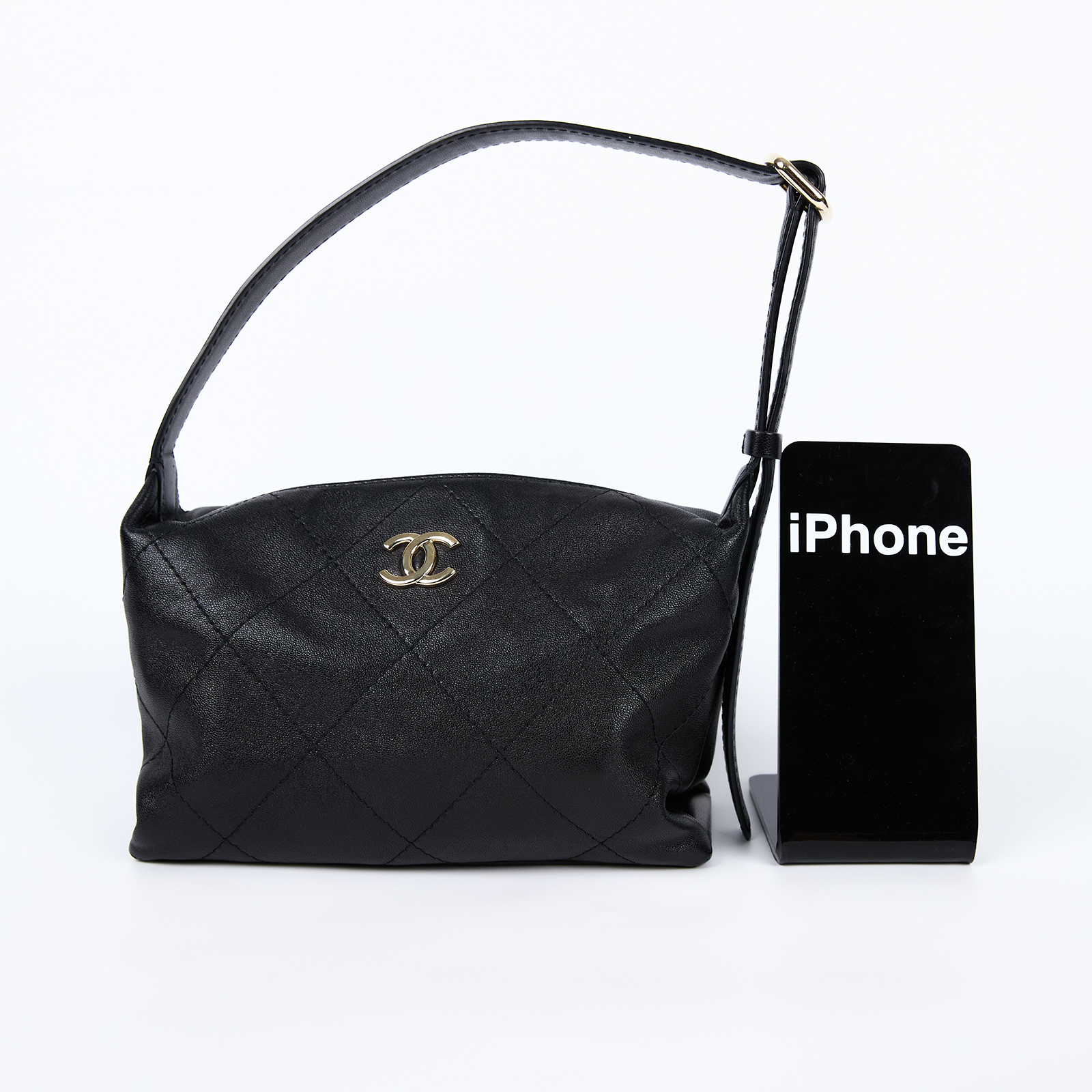 香奈兒 CHANEL Hobo 迷你 流浪包 AS6138 晶片款 黑HOBO肩背包 無附屬品