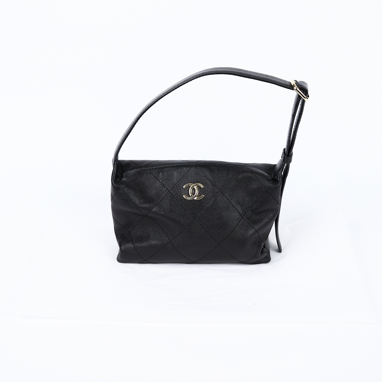 香奈兒 CHANEL Hobo 迷你 流浪包 AS6138 晶片款 黑HOBO肩背包 無附屬品