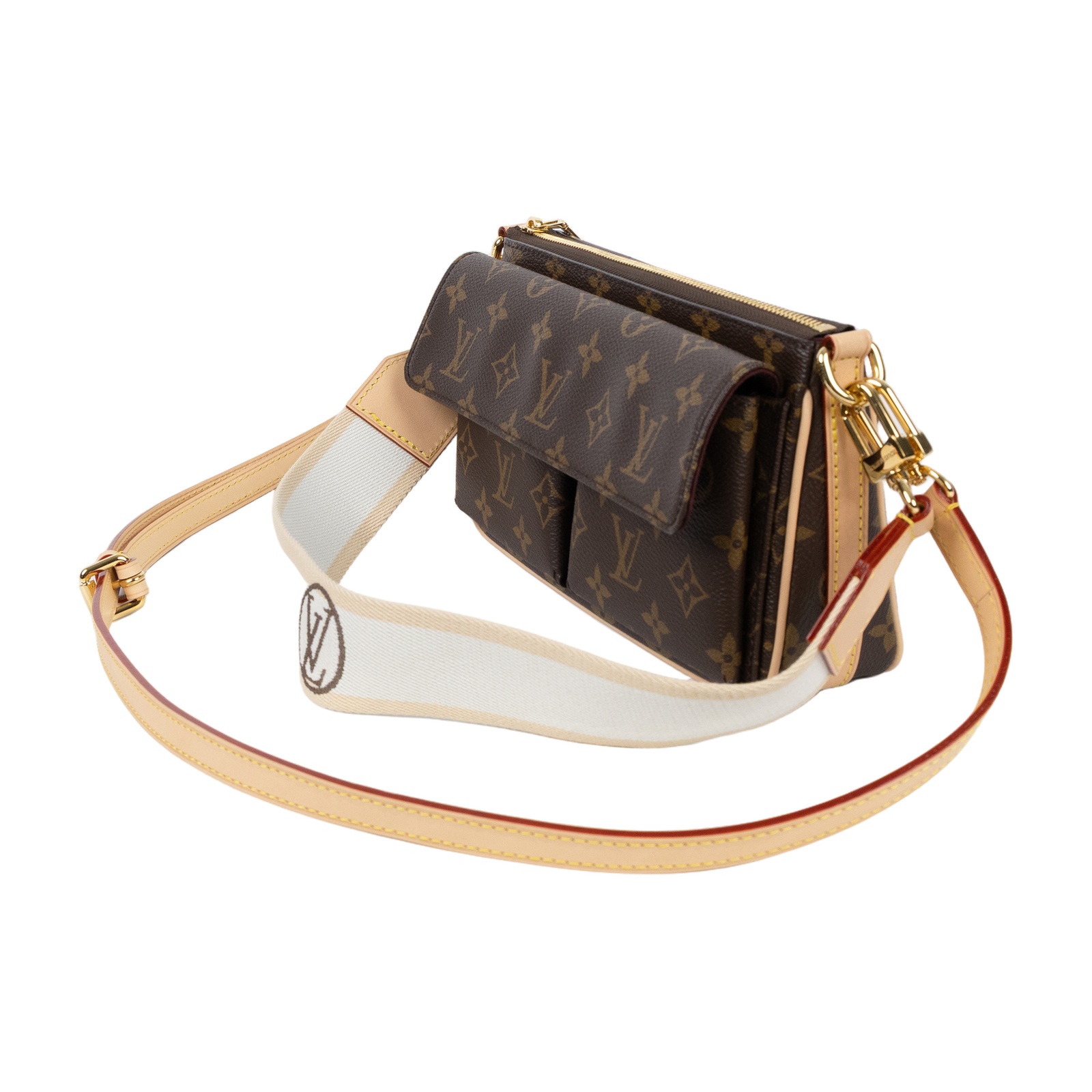 路易威登 LOUIS VUITTON Vivacité 手提包 肩背包 斜背包 M46999 晶片款 原花Vivacité 原廠盒子/防塵袋/背帶2