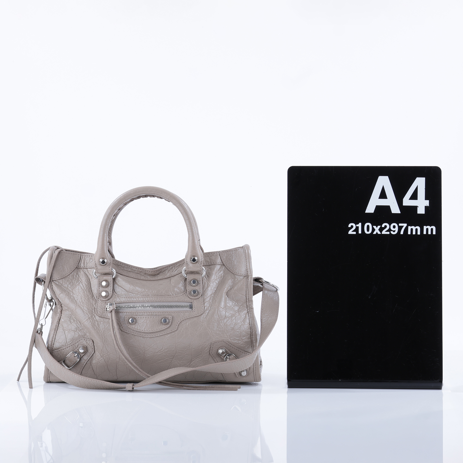巴黎世家 BALENCIAGA Le City 機車包 小型 8114422ABEK 米灰機車包 防塵袋/背帶