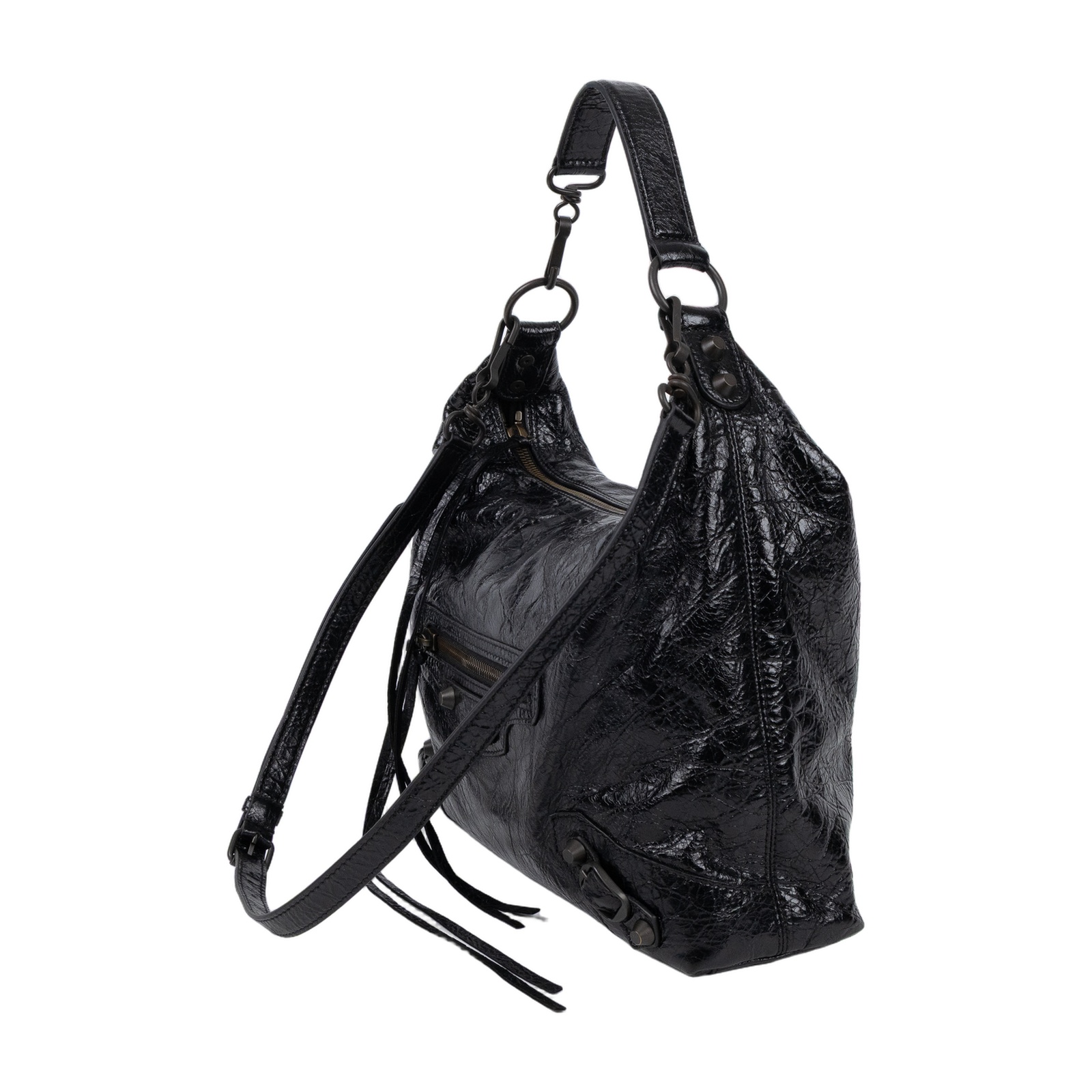 巴黎世家 BALENCIAGA Le City Hobo 機車包 手提包 肩背包 斜背包 流浪包 小型 8525692ABEK  防塵袋/背帶/台灣銷售明細/品控卡