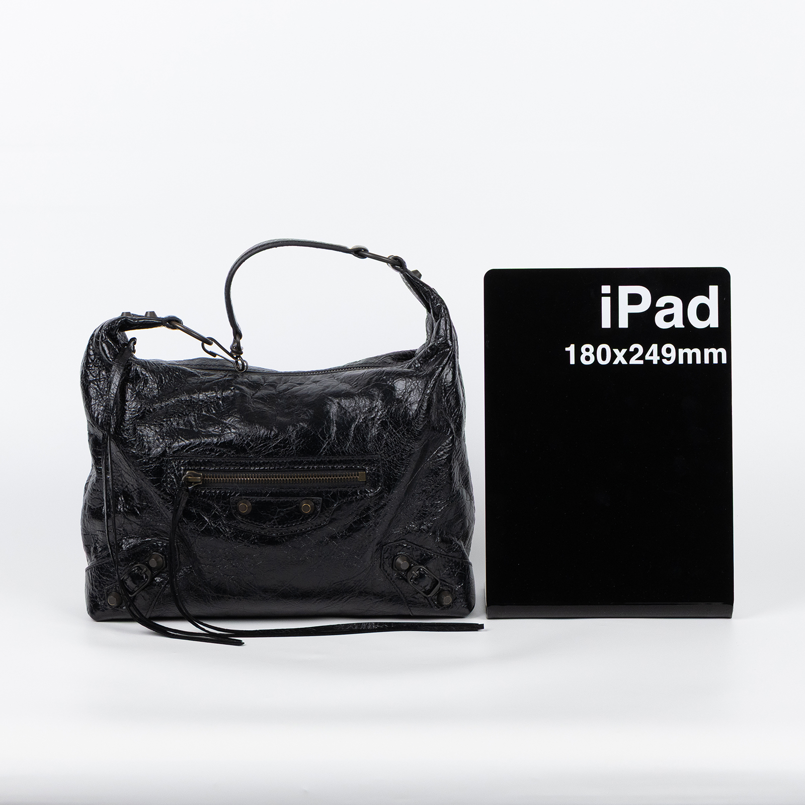 巴黎世家 BALENCIAGA Le City Hobo 機車包 手提包 肩背包 斜背包 流浪包 小型 8525692ABEK  防塵袋/背帶/台灣銷售明細/品控卡