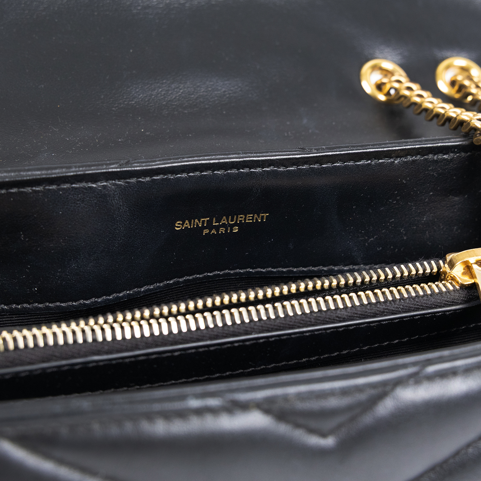 聖羅蘭 YSL SAINT LAURENT Loulou 絎縫 小牛皮 TOY 小型 手袋  肩背 斜背包 金色五金 494699DV727  防塵袋