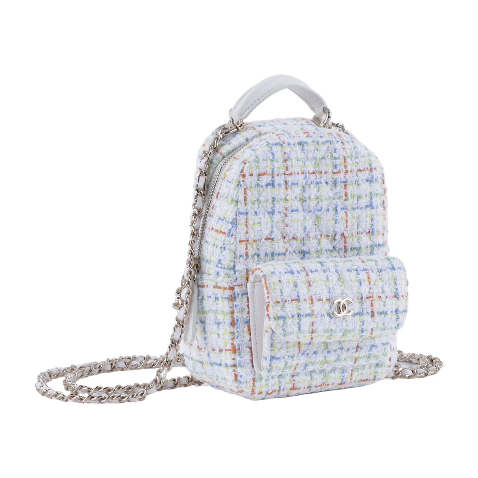 香奈兒 CHANEL 經典 迷你 後背包 AP3753 B19061 晶片款 白毛呢後背包 無附屬品