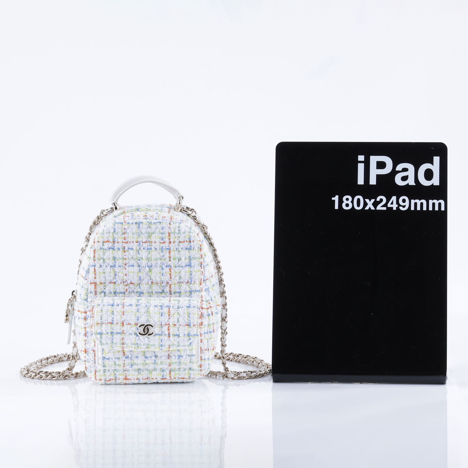香奈兒 CHANEL 經典 迷你 後背包 AP3753 B19061 晶片款 白毛呢後背包 無附屬品