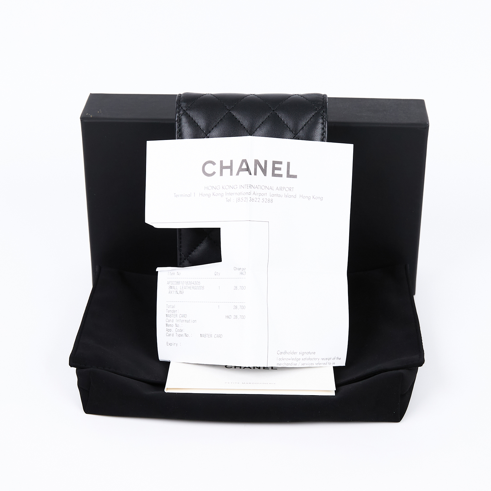 香奈兒 CHANEL WOC 斜背包 鏈條包 手機包 AP3228 B10183 晶片款 黑白鍊帶手機包 原廠盒子/防塵袋/購買證明