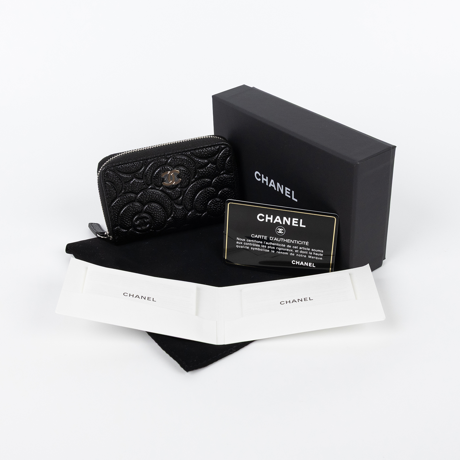 香奈兒 CHANEL 卡夾 零錢包 錢包 A82551 B01132 30開黑荔枝三茶花零錢包 原廠盒子/防塵袋/保證卡
