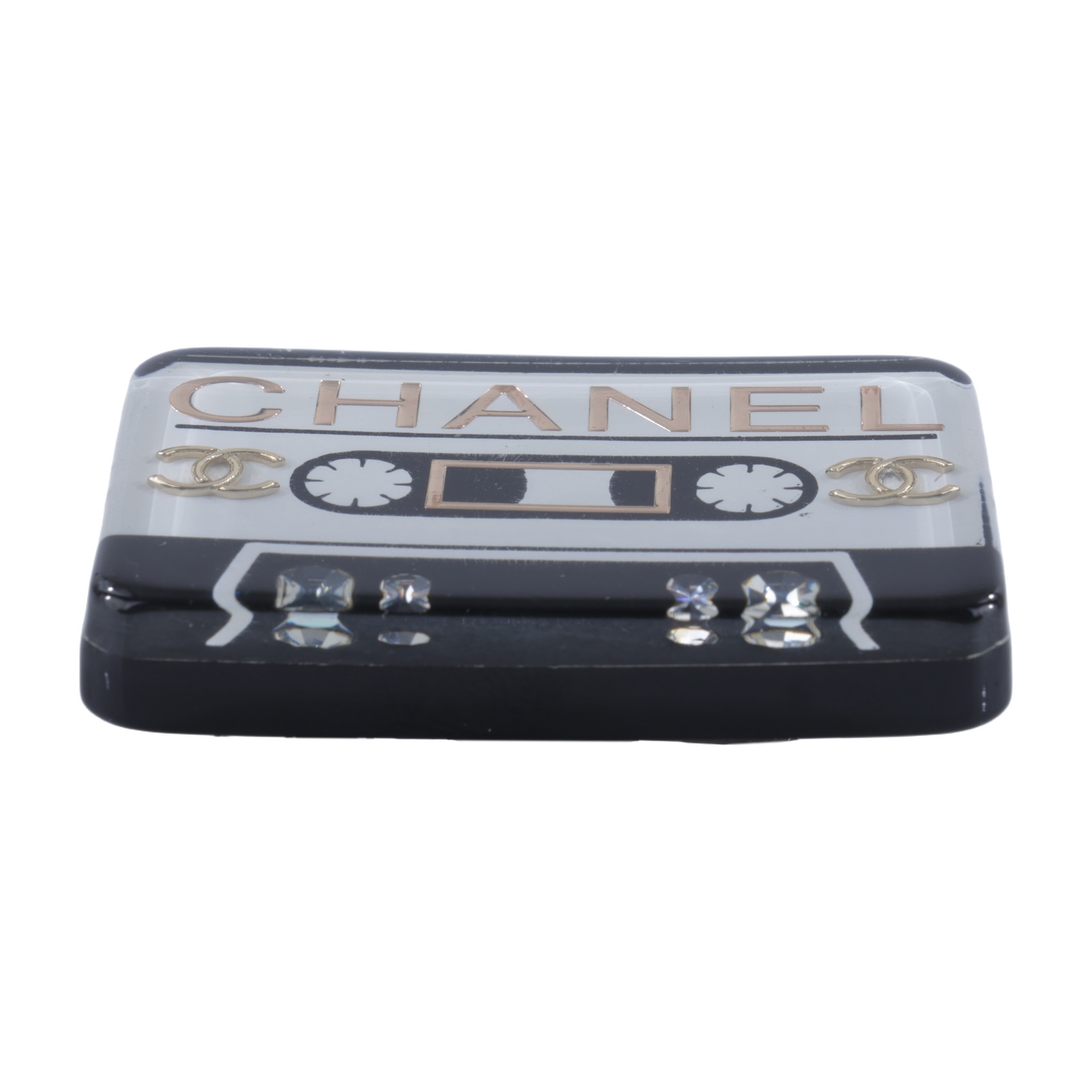 香奈兒 CHANEL 錄音帶 胸針 D19V 黑卡帶PVC胸針 無附屬品