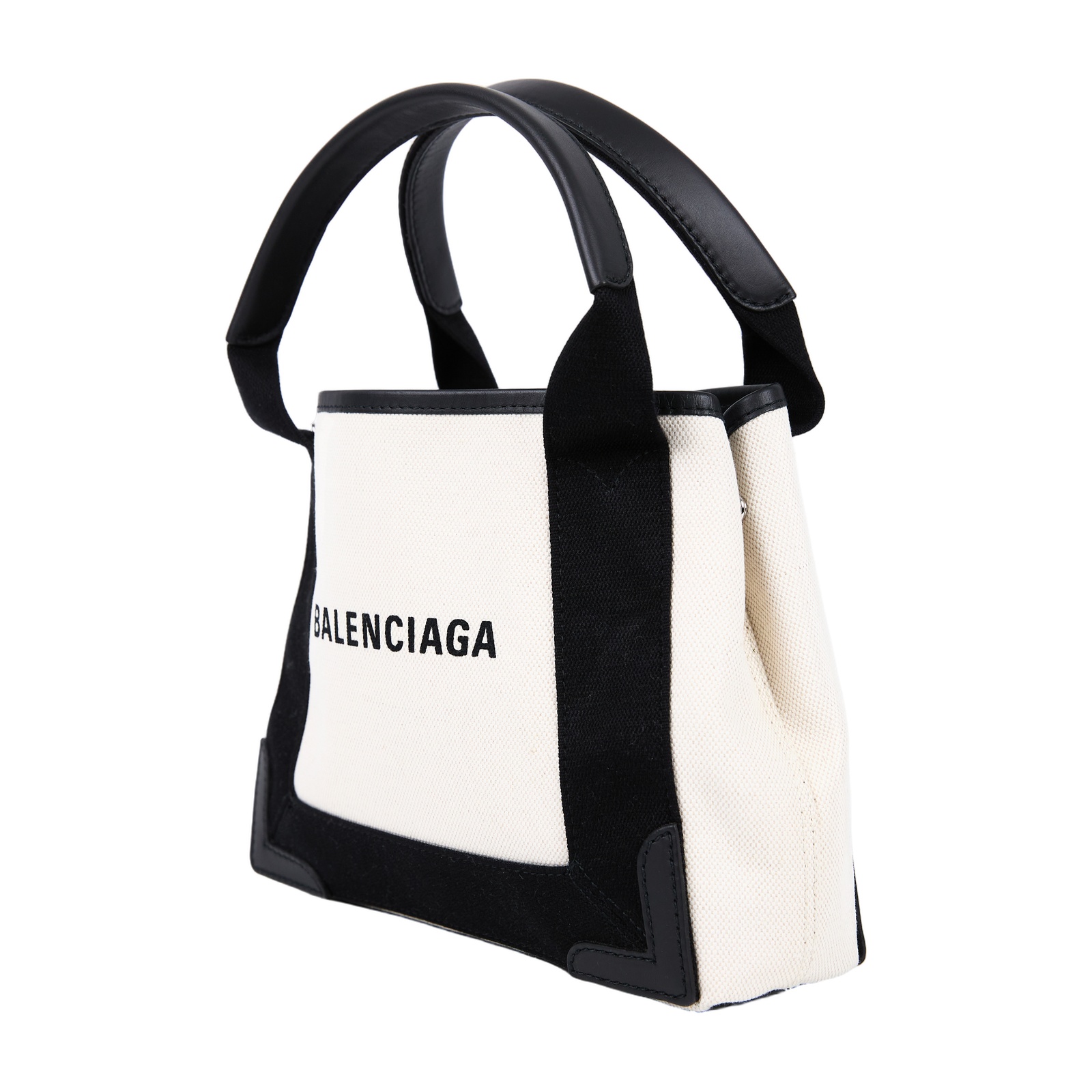 巴黎世家 BALENCIAGA NAVY CABAS XS 托特包 手提包 肩背包 斜背包 3903462HH3N 黑白CABAS XS 防塵袋/背帶/內袋