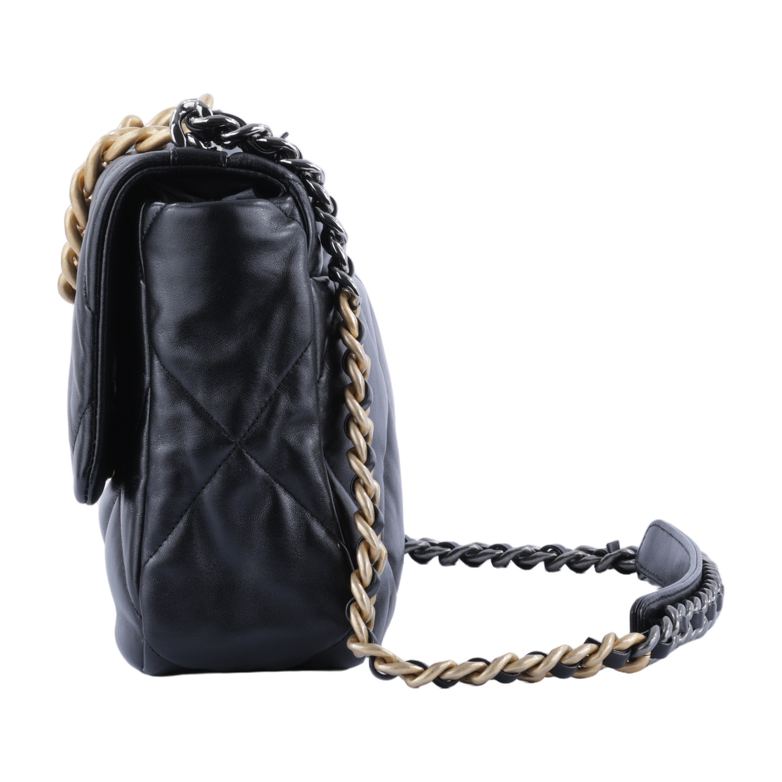 香奈兒 CHANEL 19 大型口蓋包 AS1161 晶片款 黑金羊19包 30CM 原廠盒子(非本款式)/防塵袋