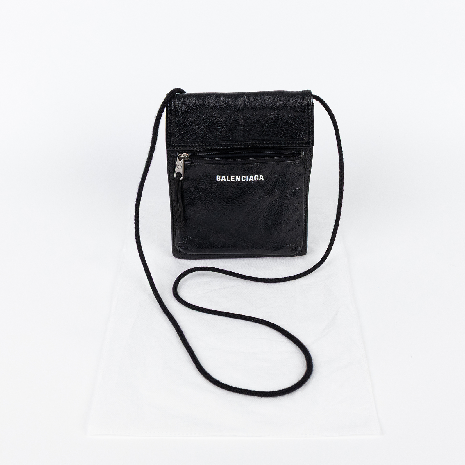 巴黎世家 BALENCIAGA Explorer 小型 小包 532298 黑肩背包 無附屬品