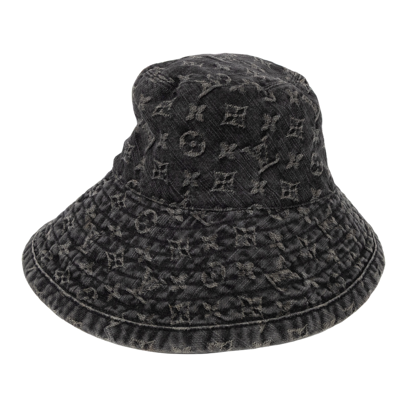 路易威登 LOUIS VUITTON Denim 漁夫帽  黑單寧原花漁夫帽 無附屬品