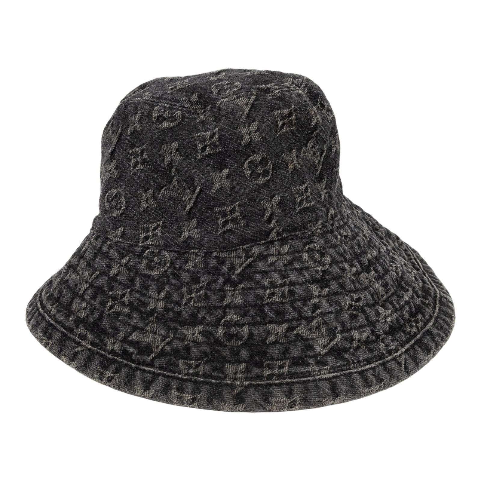 路易威登 LOUIS VUITTON Denim 漁夫帽  黑單寧原花漁夫帽 無附屬品