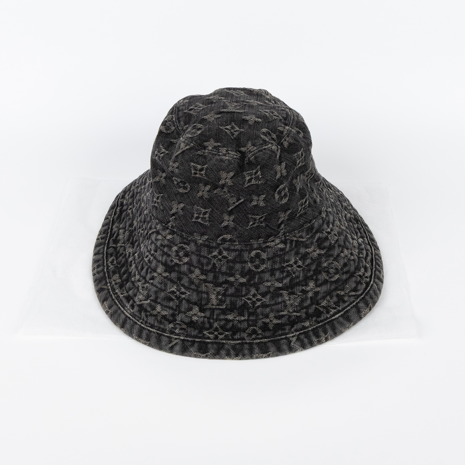 路易威登 LOUIS VUITTON Denim 漁夫帽  黑單寧原花漁夫帽 無附屬品