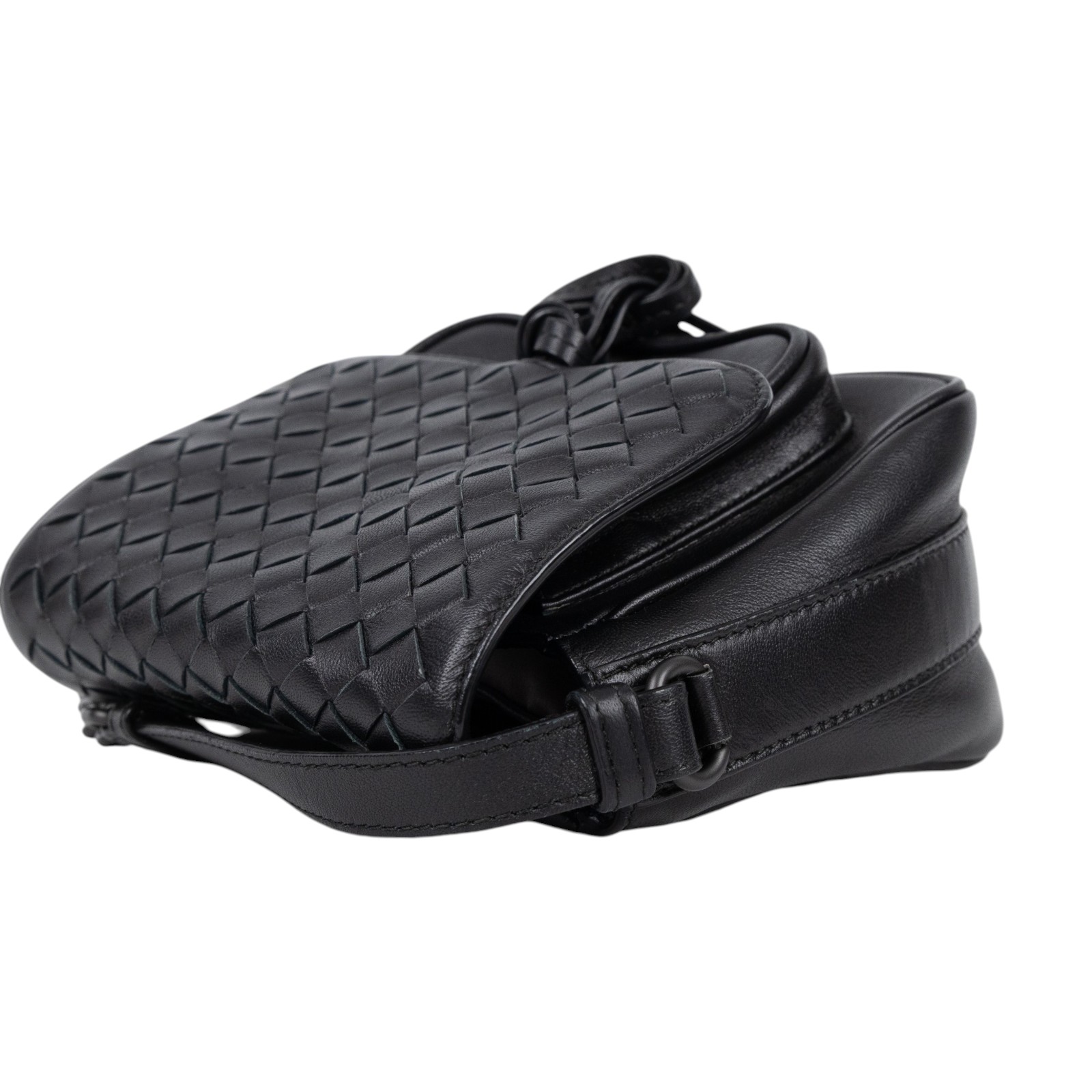 寶緹嘉 BOTTEGA VENETA 肩背包 斜背包 444960V0016 黑細編織肩背包 無附屬品