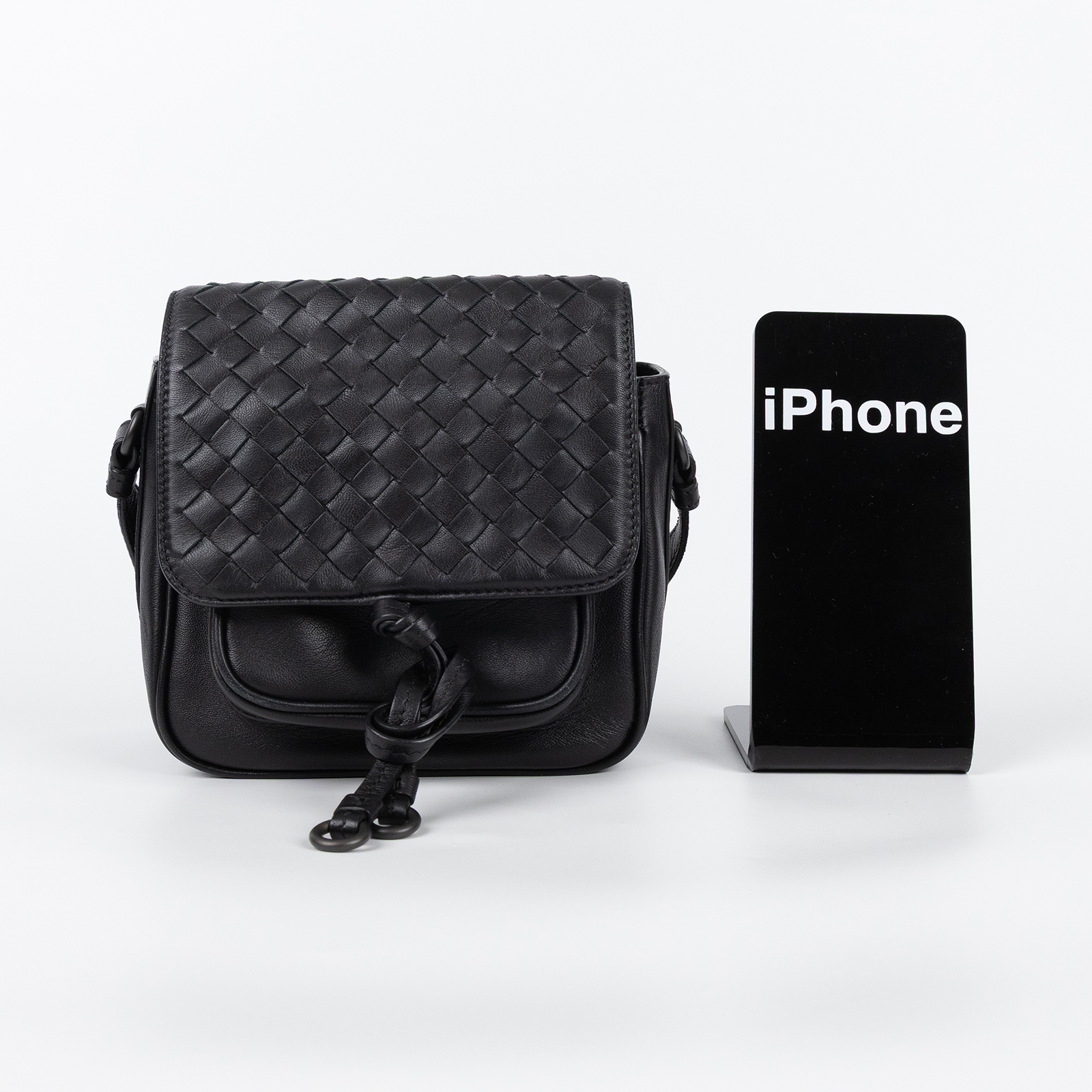 寶緹嘉 BOTTEGA VENETA 肩背包 斜背包 444960V0016 黑細編織肩背包 無附屬品