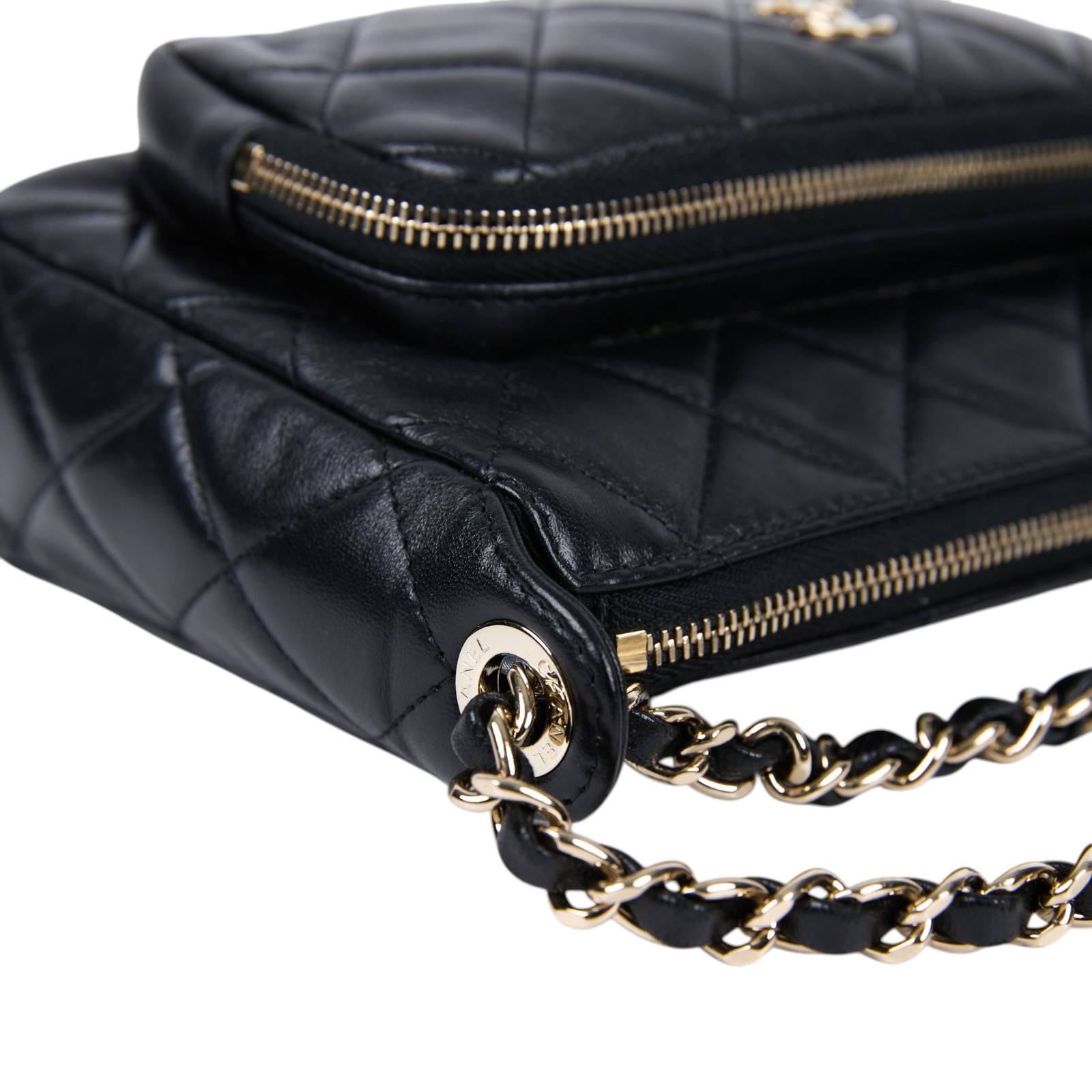 香奈兒 CHANEL 肩背包 斜背包 相機包 AP4349 晶片款 黑金鍊包 無附屬品