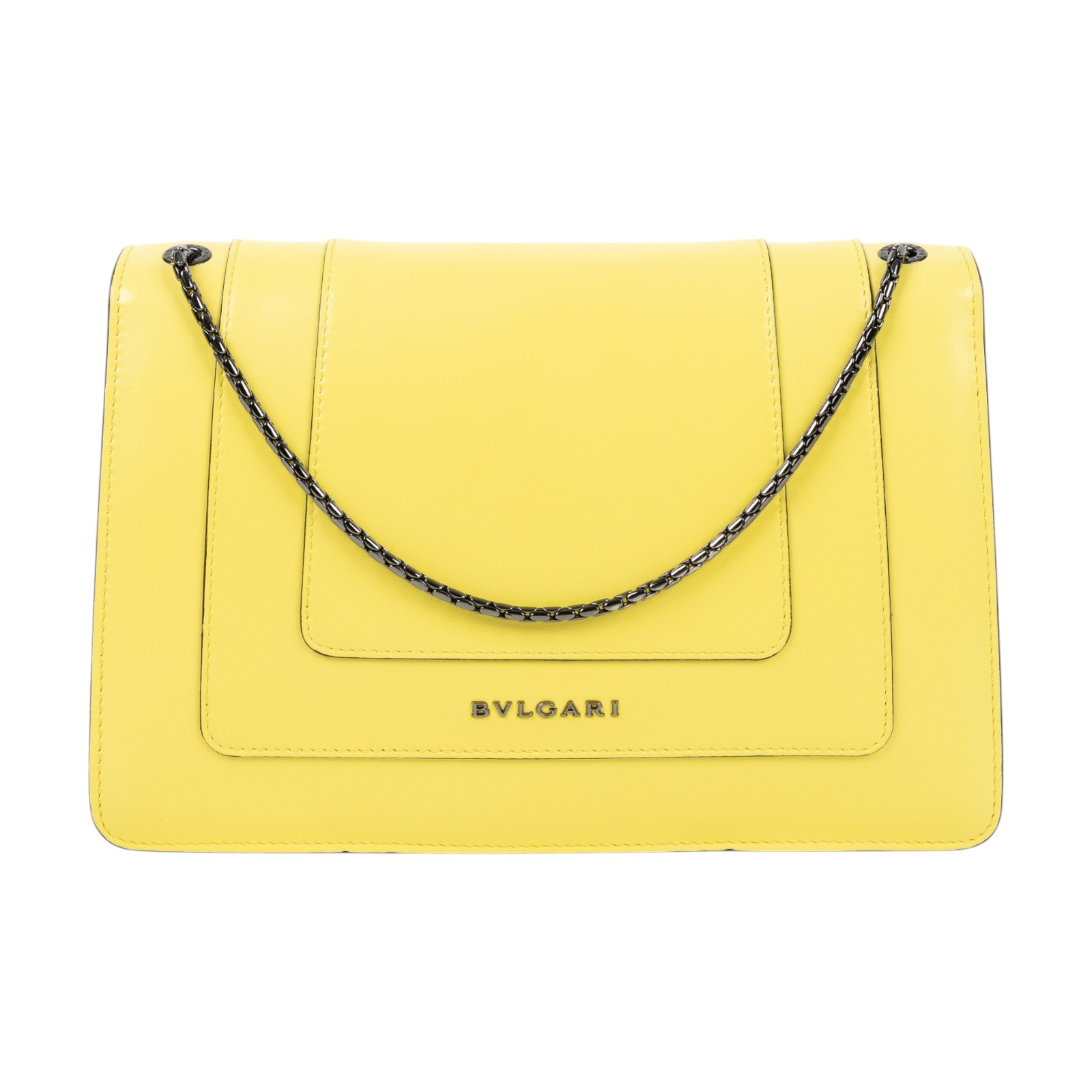 寶格麗 BVLGARI Serpenti Forever 口蓋包  黃蛇頭Serpenti Forever鍊條包 防塵袋/鏡子
