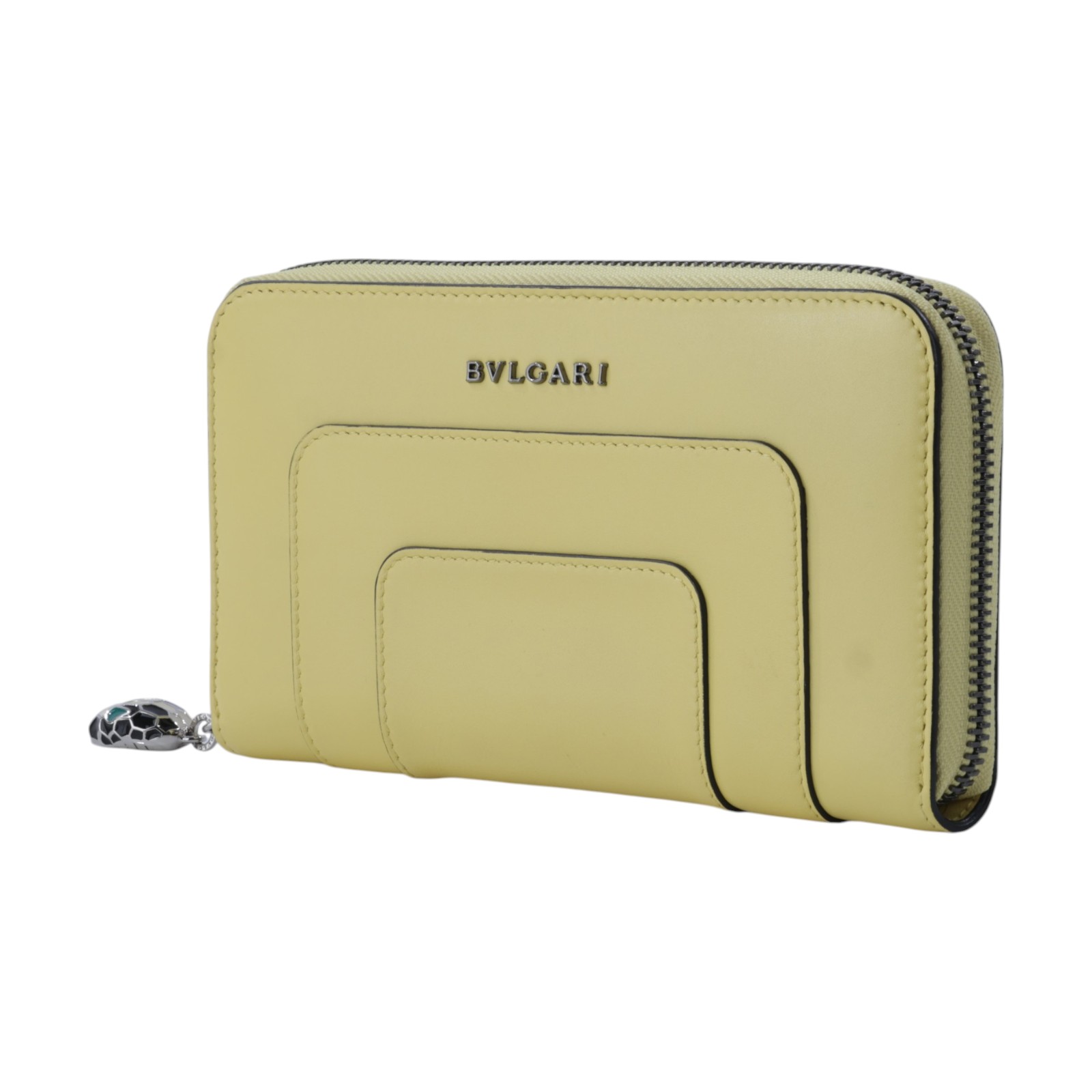 寶格麗 BVLGARI Serpenti Forever 錢包 長夾  黃蛇頭Serpenti拉鍊長夾 原廠盒子
