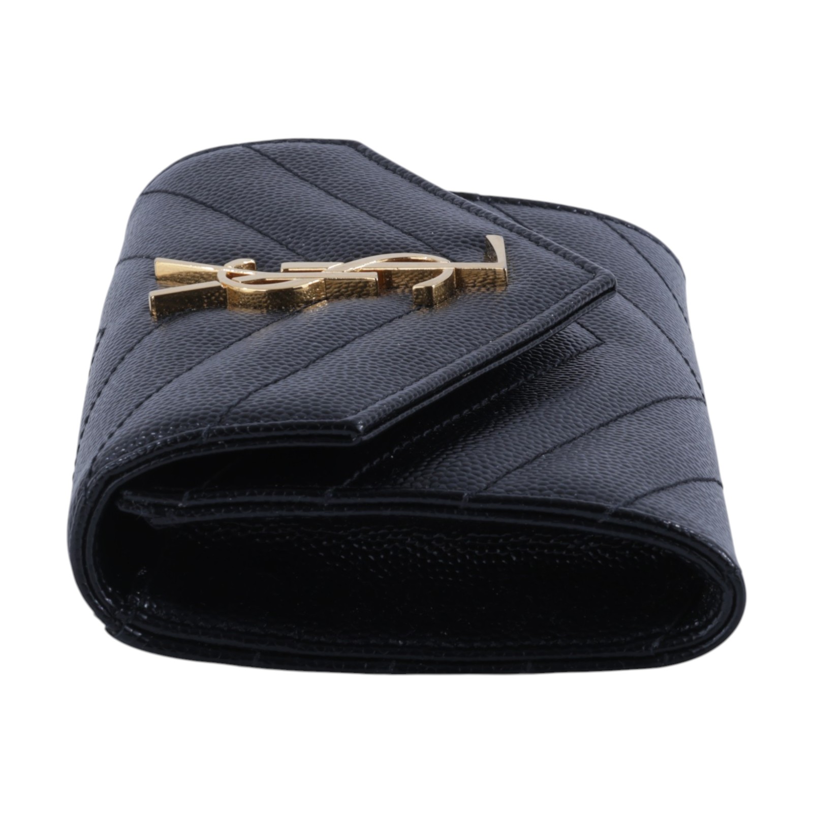 聖羅蘭 YSL SAINT LAURENT cassandre matelassé 粒面壓紋皮革 小型 信封錢包 短夾 414404BOW01  原廠盒子/防塵袋