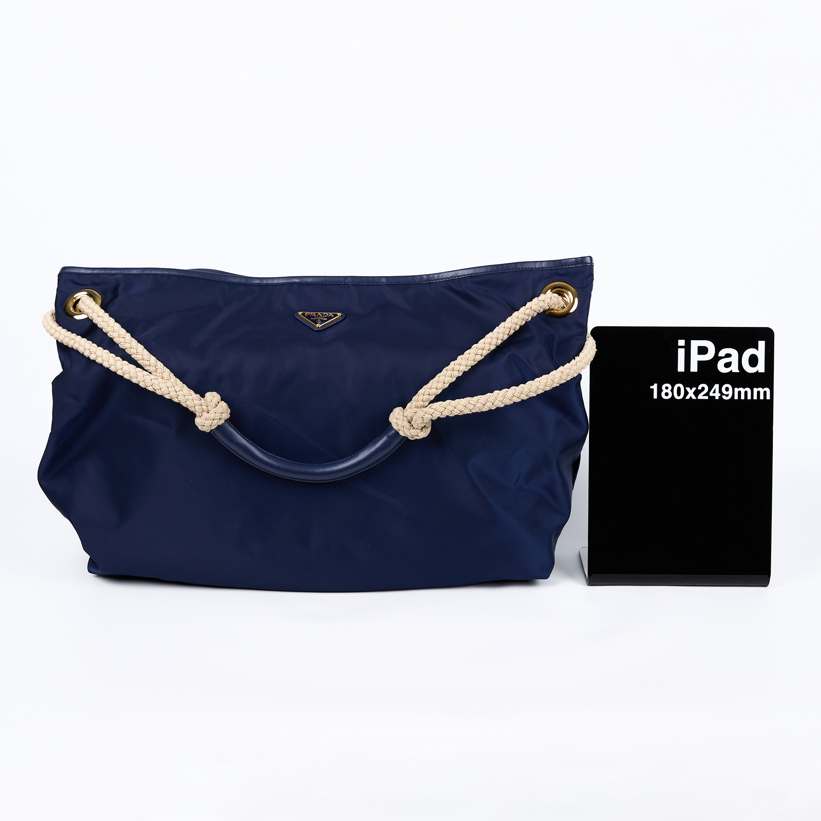 普拉達 PRADA Prada Mariner 大型 Re-Nylon 肩背袋 1BC244_2HG8 深藍MARINER肩背包 大號 防塵袋/保證卡
