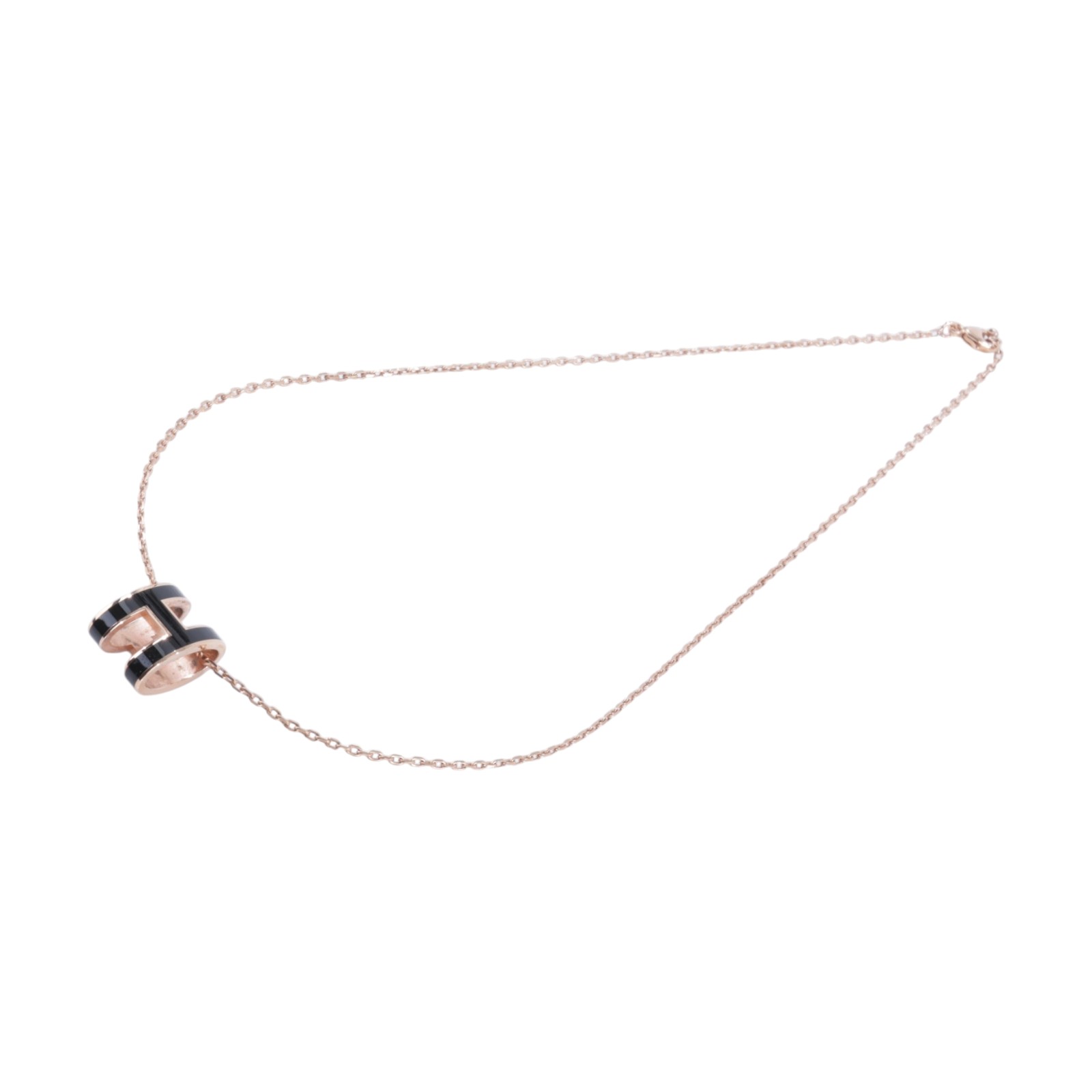 愛馬仕 Hermes Pop H 墜飾 黑色 H147991FO03 ST0188 玫瑰金色 黑POP H項鍊 大 原廠盒子/內襯