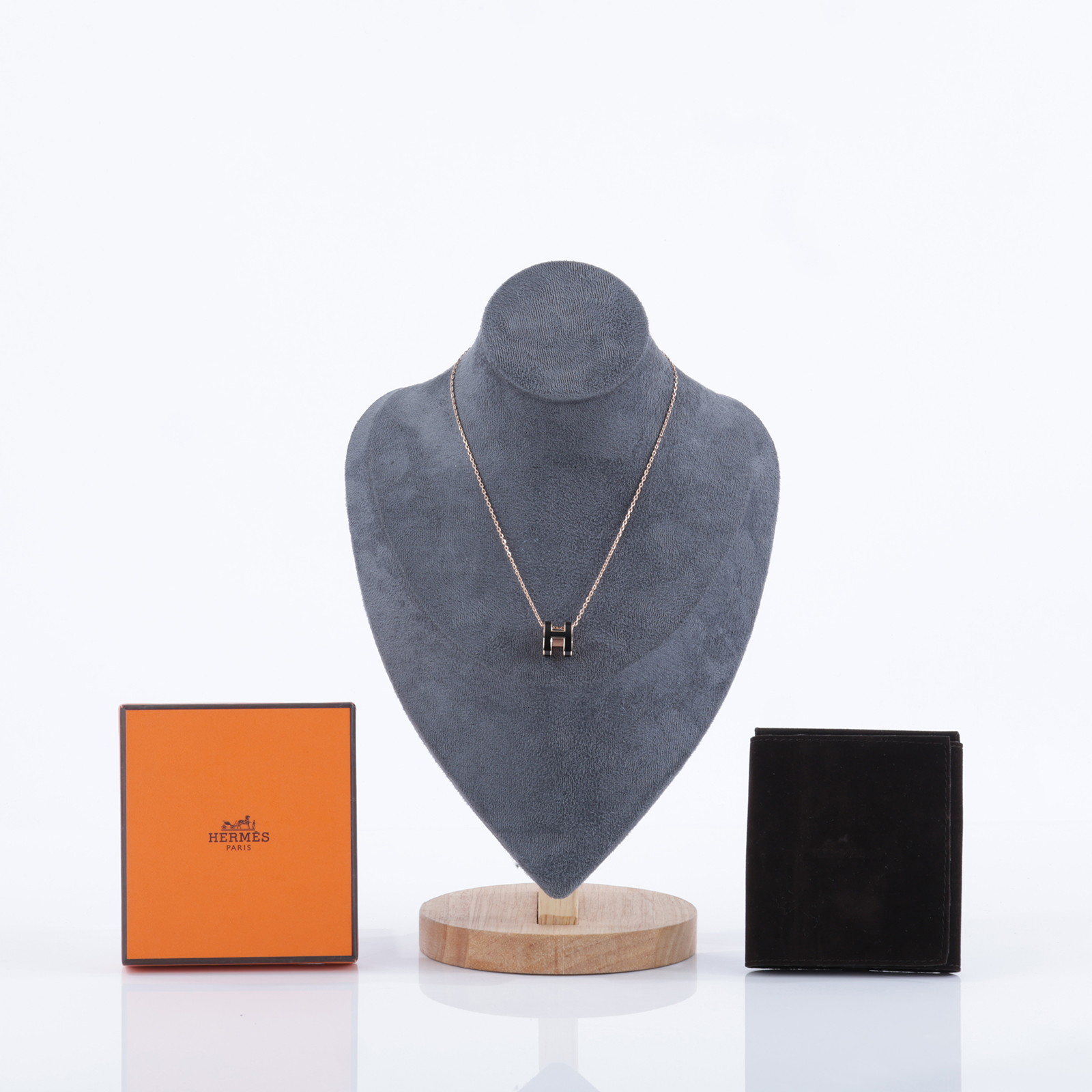 愛馬仕 Hermes Pop H 墜飾 黑色 H147991FO03 ST0188 玫瑰金色 黑POP H項鍊 大 原廠盒子/內襯