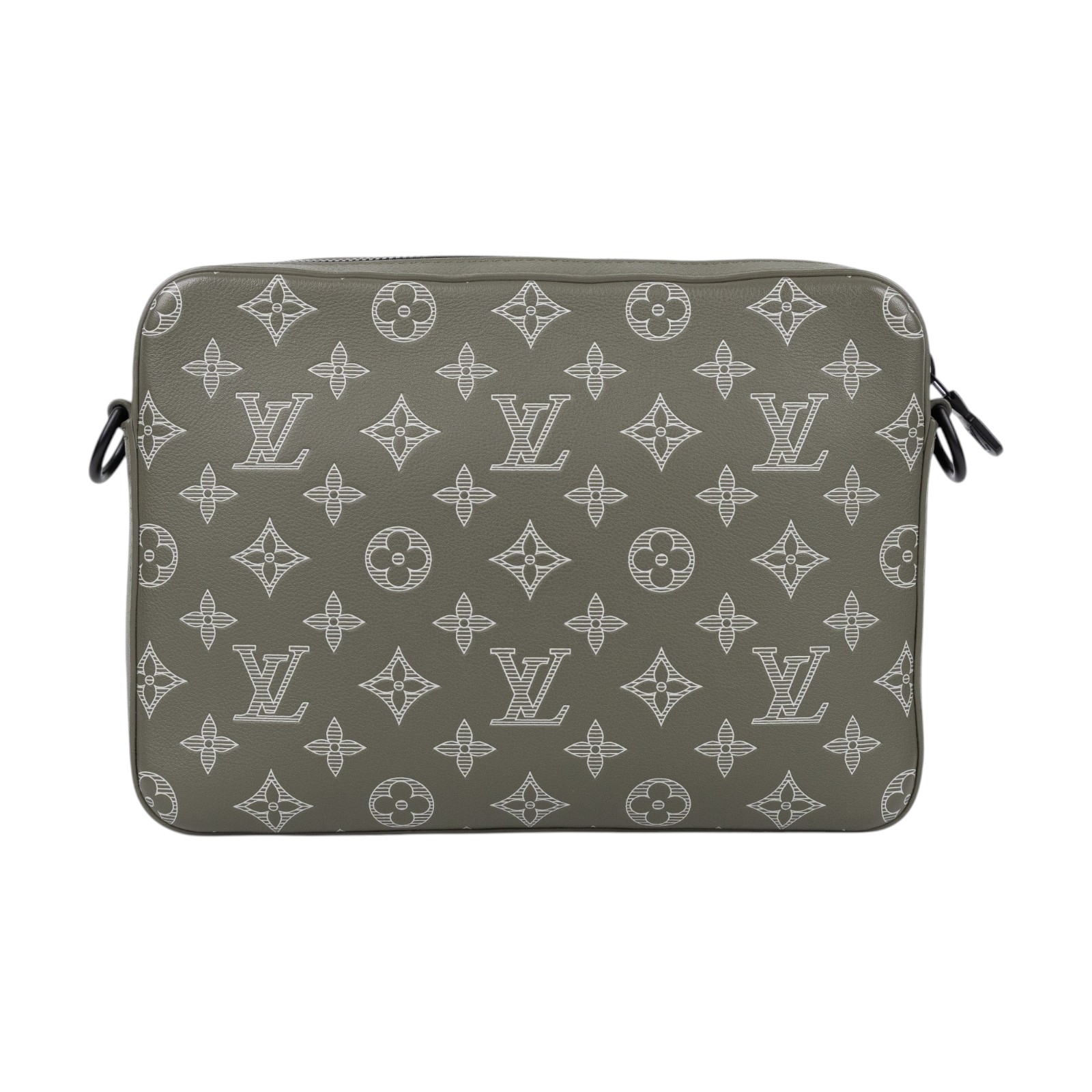 路易威登 LOUIS VUITTON Trio 三合一 郵差包 斜背包 M12490 晶片款 綠原花Trio 郵差包 防塵袋/子包2/背帶