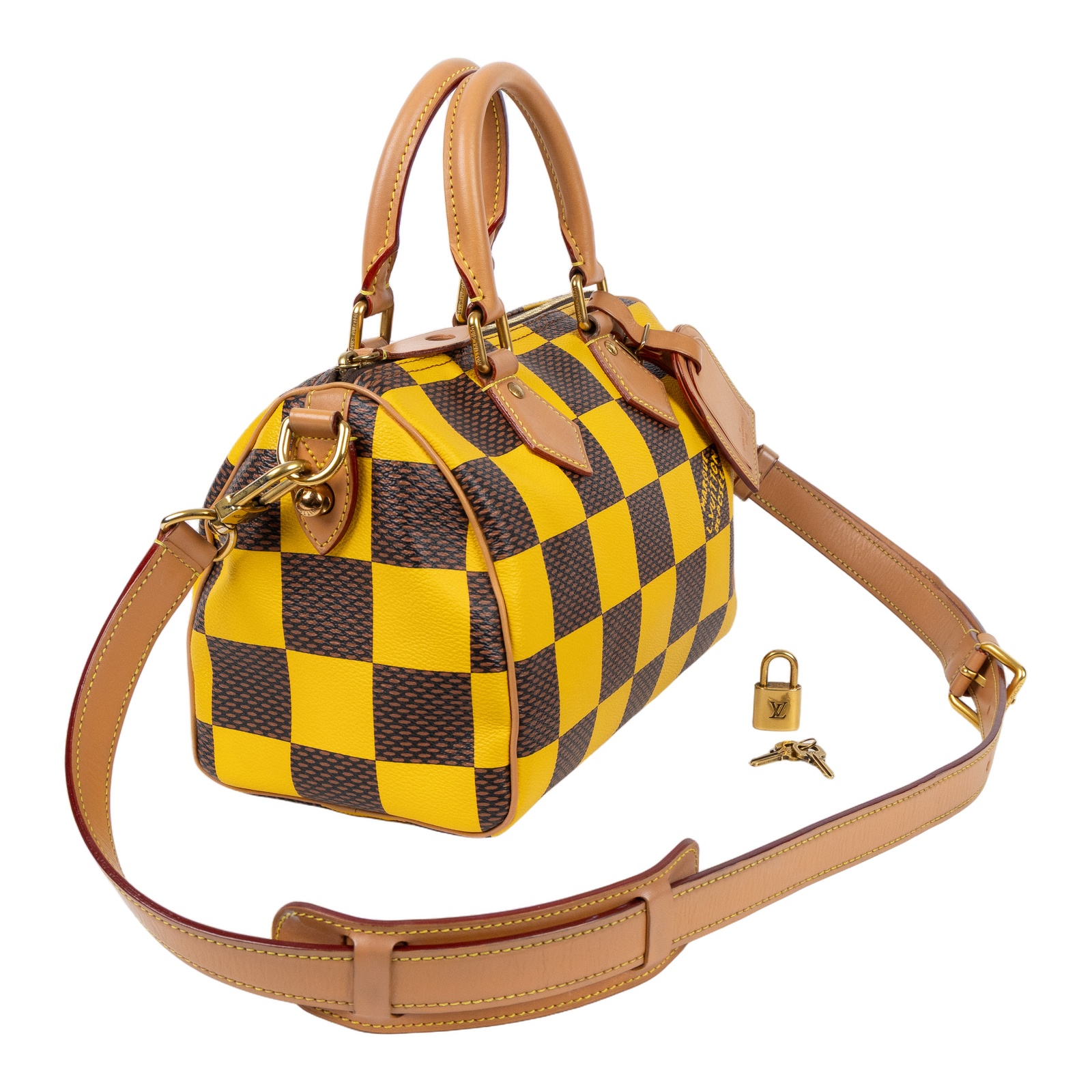 路易威登 LOUIS VUITTON Speedy Bandoulière 25 波士頓包 手提包 肩背包 斜背包 N40584 晶片款  防塵袋/鎖組/購買證明/背帶/吊牌