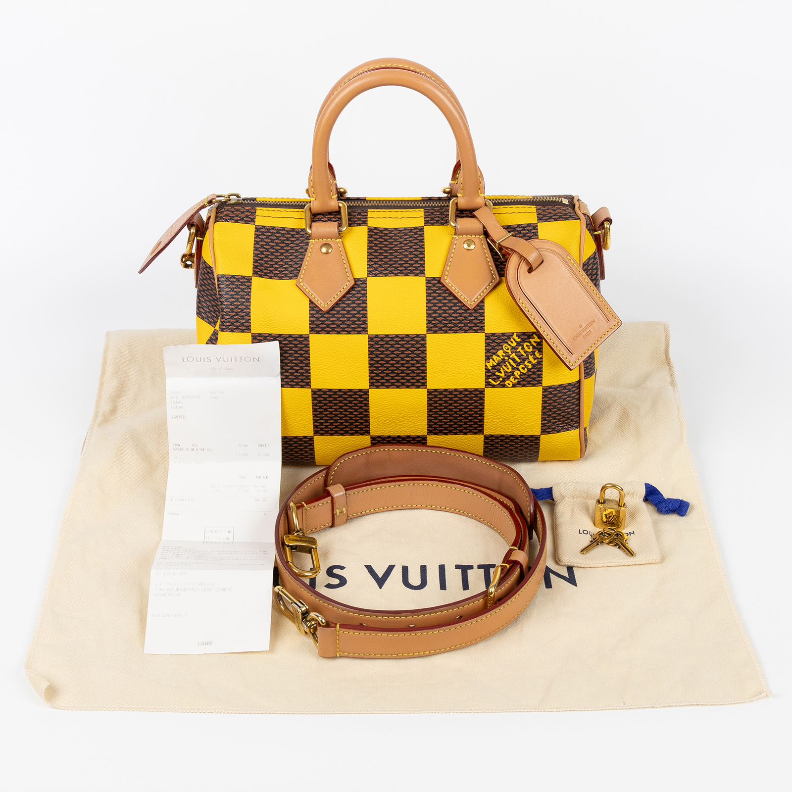 路易威登 LOUIS VUITTON Speedy Bandoulière 25 波士頓包 手提包 肩背包 斜背包 N40584 晶片款  防塵袋/鎖組/購買證明/背帶/吊牌