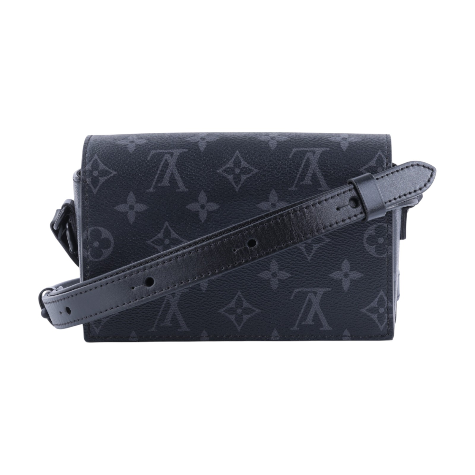路易威登 LOUIS VUITTON Steamer 隨身錢包 肩背 M81783 晶片款 黑原花STREAMER肩背包 原廠盒子/防塵袋