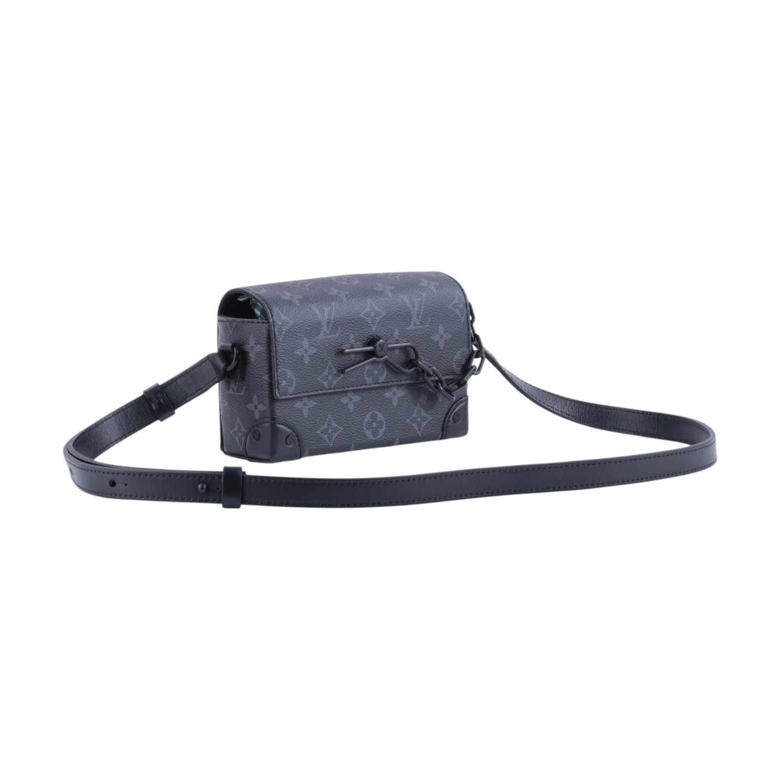 路易威登 LOUIS VUITTON Steamer 隨身錢包 肩背 M81783 晶片款 黑原花STREAMER肩背包 原廠盒子/防塵袋