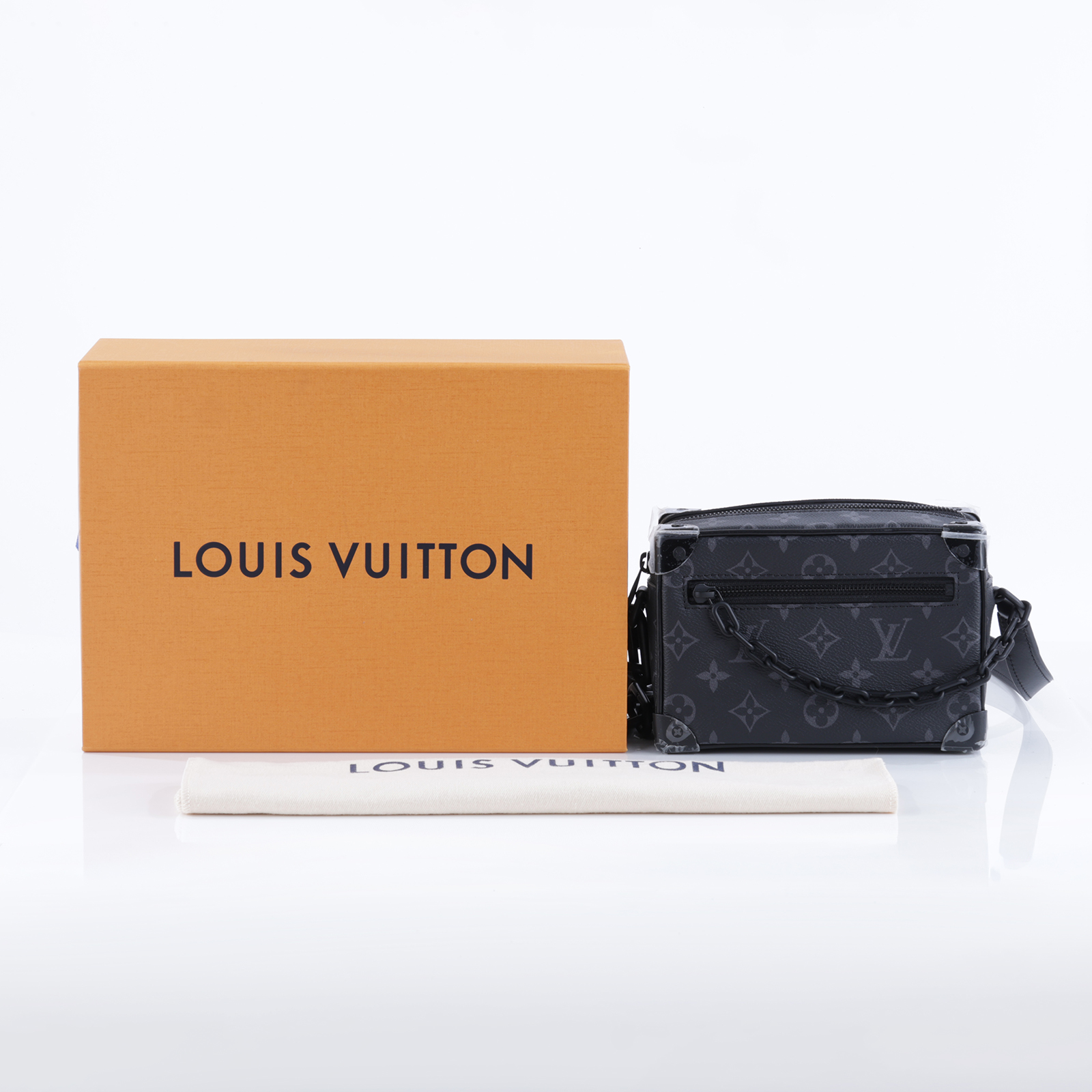 路易威登 LOUIS VUITTON Mini Soft Trunk 迷你 隨身包 黑色 M44735 晶片款  原廠盒子/防塵袋