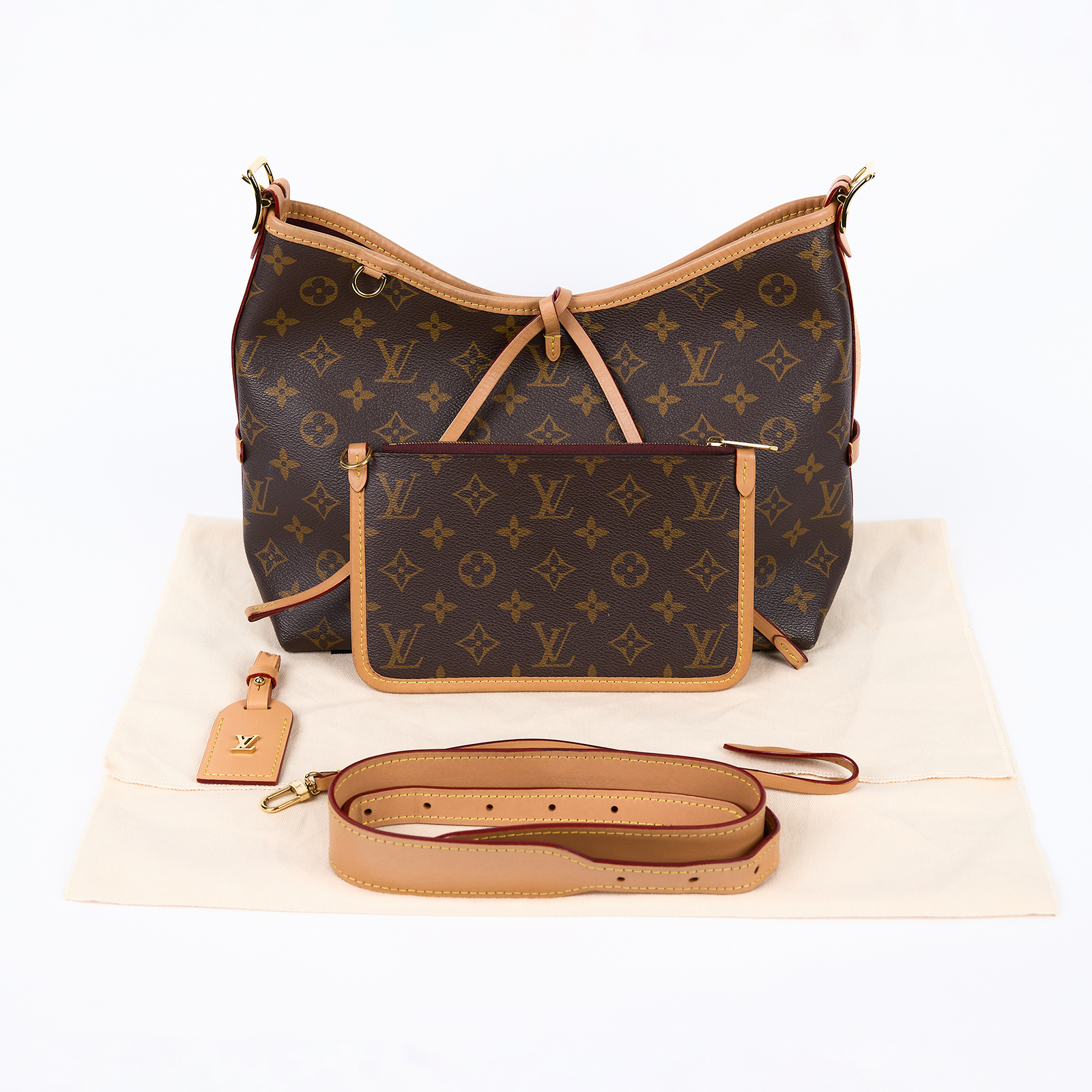 路易威登 LOUIS VUITTON CarryAll PM 原花 肩背包 M46203 晶片款 原花CarryAll PM 防塵袋/背帶/內袋/吊牌