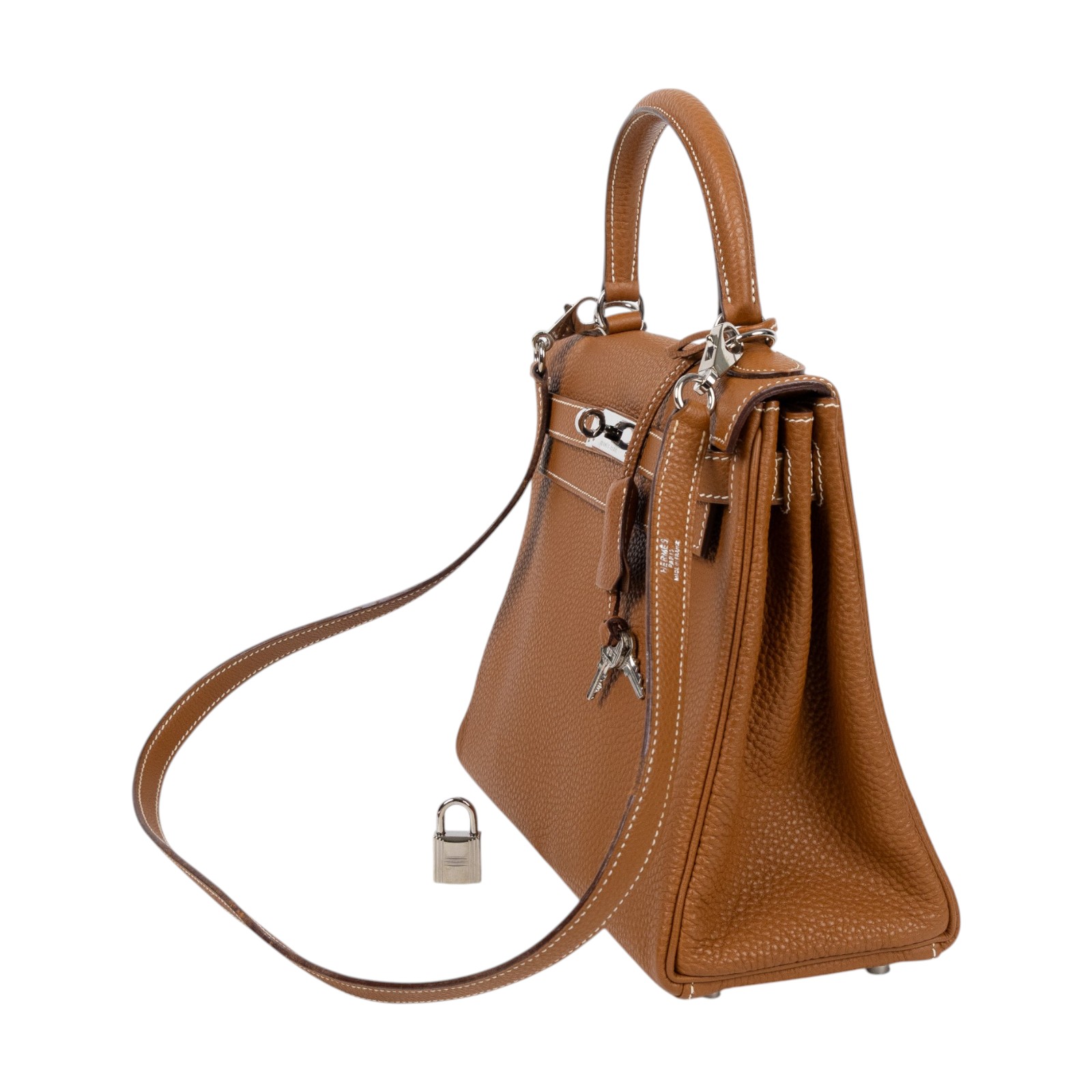愛馬仕 Hermes Kelly Bag 凱莉包 28 KL28 □J N36 □J刻 金棕KELLY28 原廠盒子/防塵袋/背帶/鎖組/雨衣