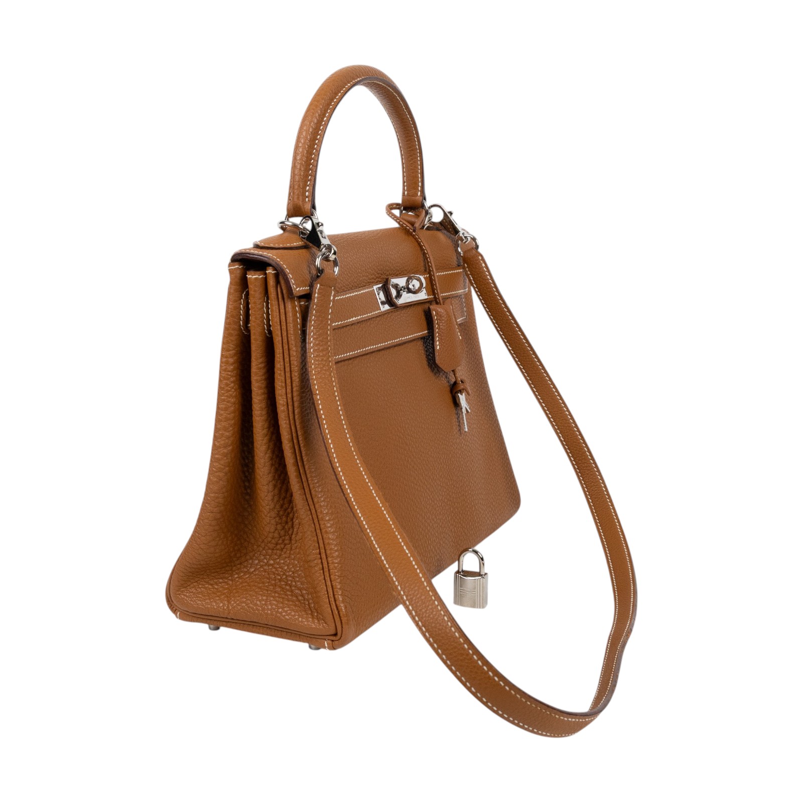 愛馬仕 Hermes Kelly Bag 凱莉包 28 KL28 □J N36 □J刻 金棕KELLY28 原廠盒子/防塵袋/背帶/鎖組/雨衣