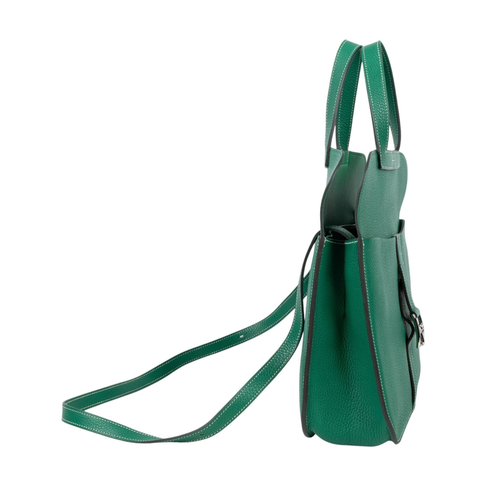 愛馬仕 Hermes Halzan 31 手拿 手提 肩背 斜背包 HZ31 C BT 005 TD C刻 綠HALZAN31 原廠盒子/防塵袋
