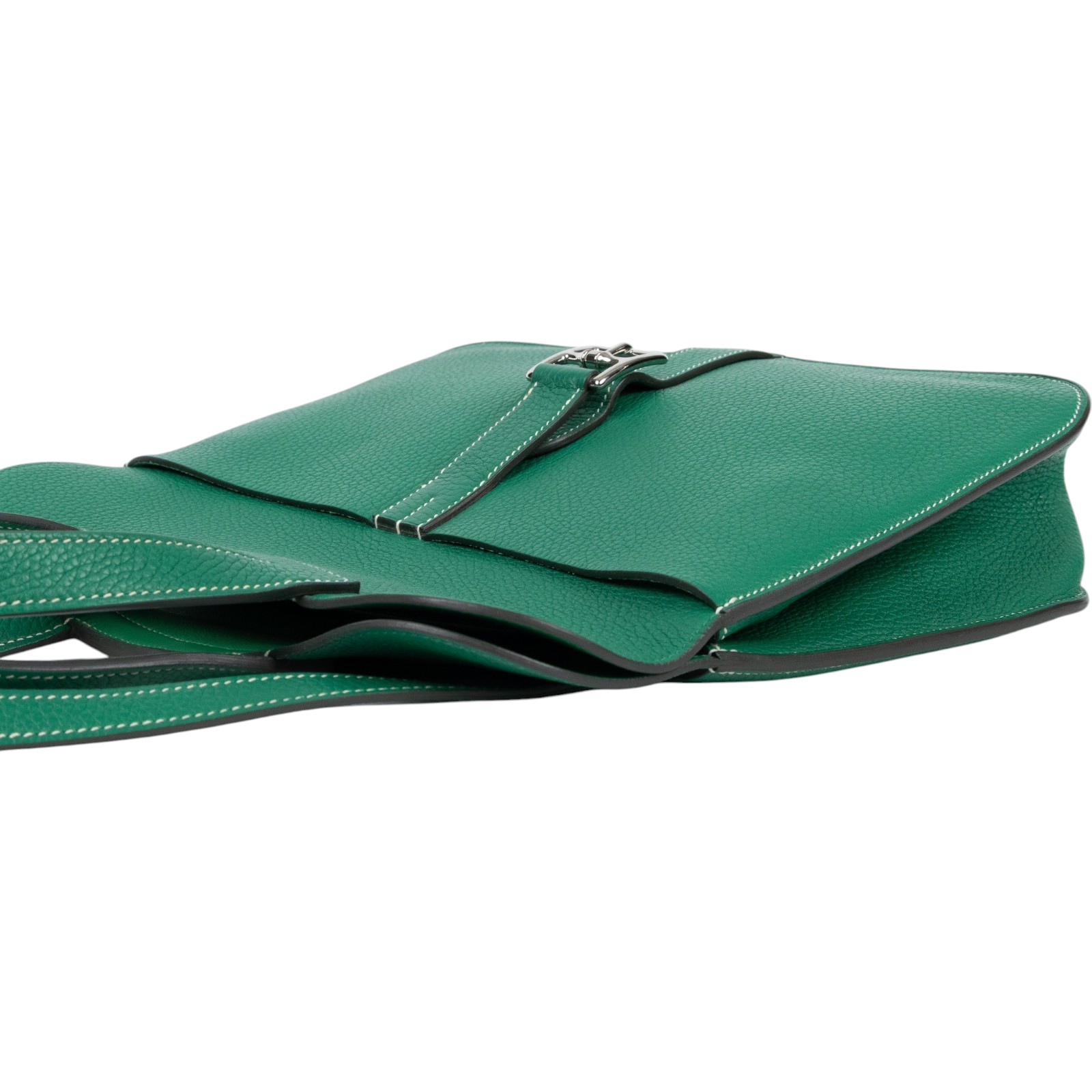愛馬仕 Hermes Halzan 31 手拿 手提 肩背 斜背包 HZ31 C BT 005 TD C刻 綠HALZAN31 原廠盒子/防塵袋