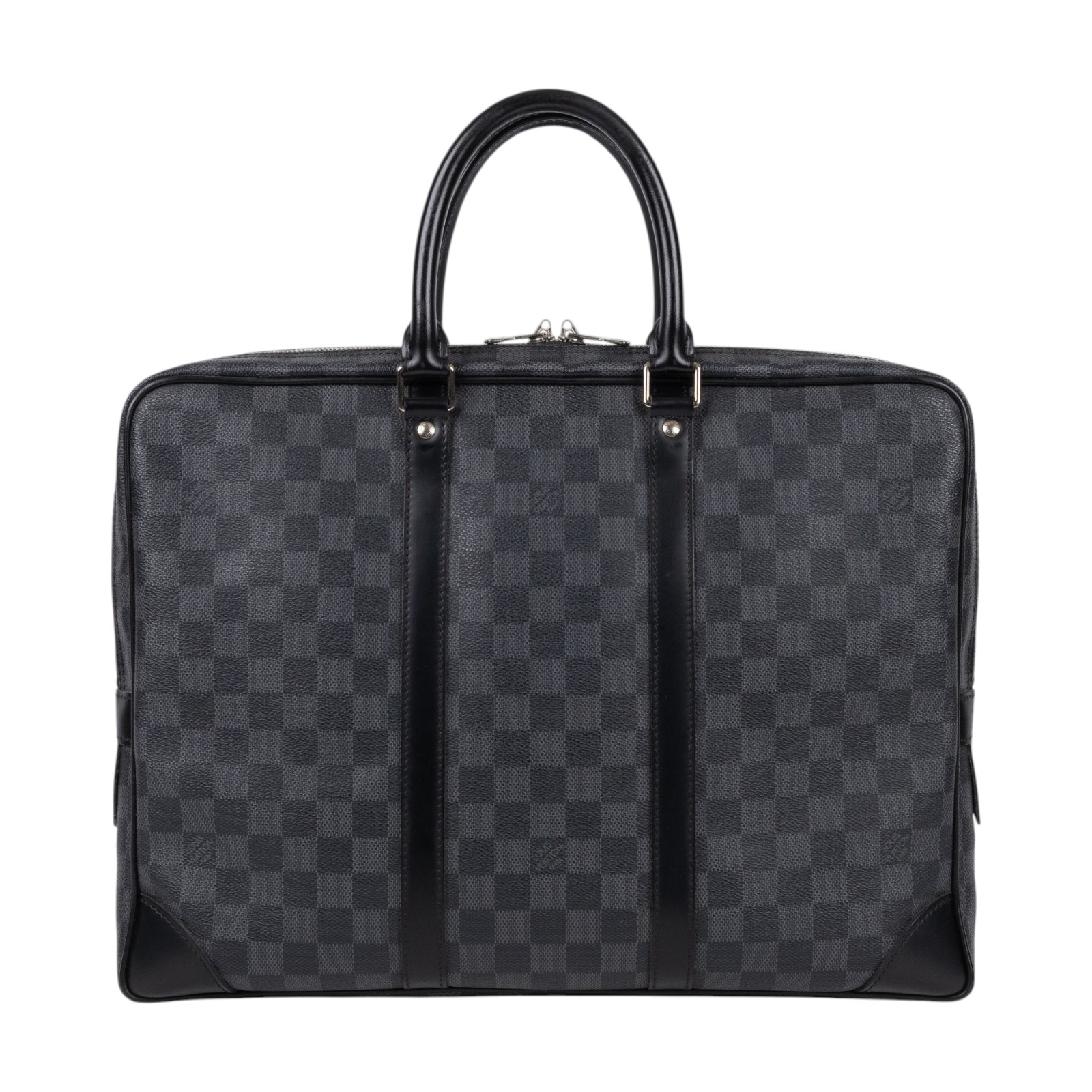 路易威登 LOUIS VUITTON Porte Documents Voyage 公事包 N41125 黑棋盤格公事包 鎖組/吊牌