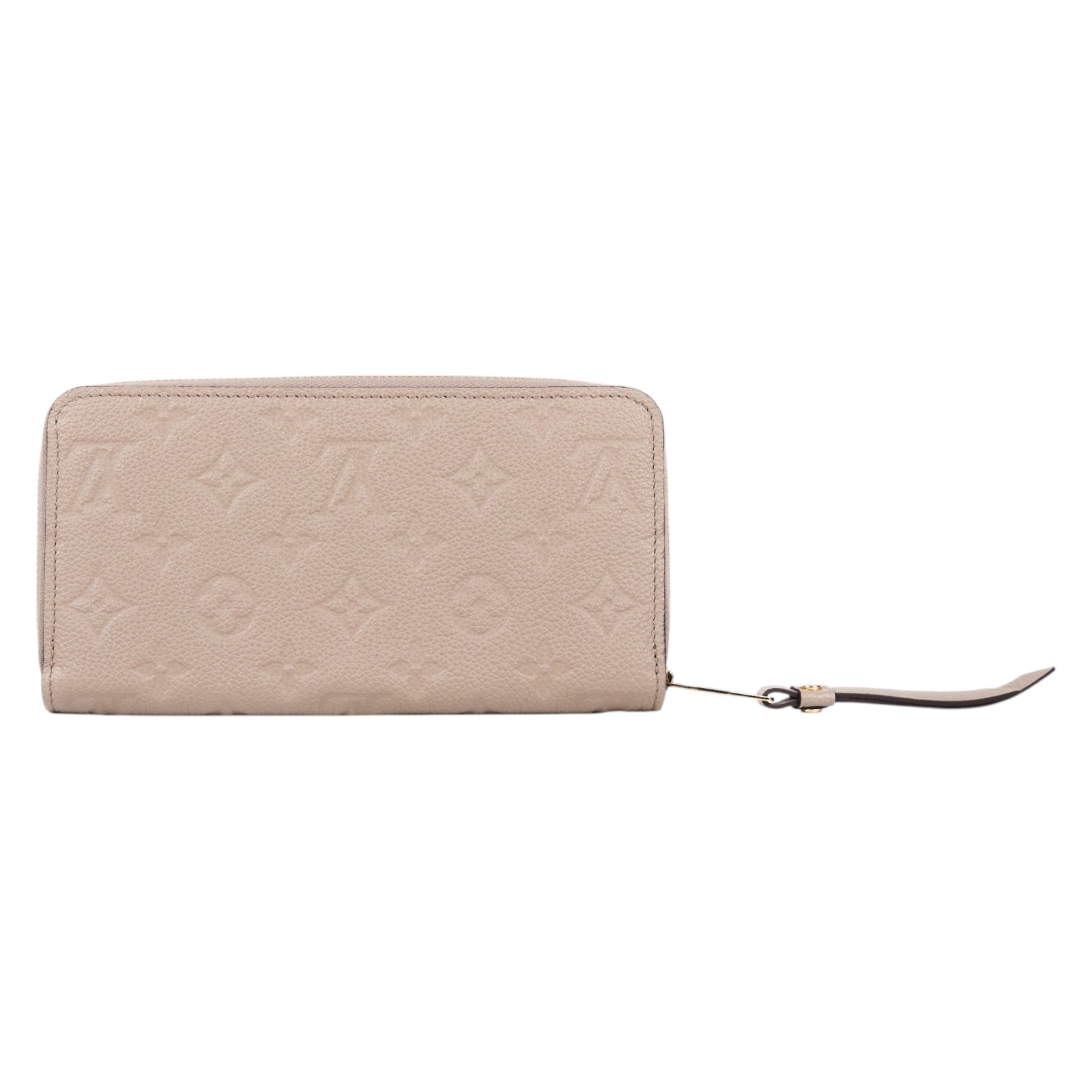 路易威登 LOUIS VUITTON 拉鏈錢包 壓花牛皮 米色 M69034 晶片款 斑鳩灰拉鍊長夾 防塵袋