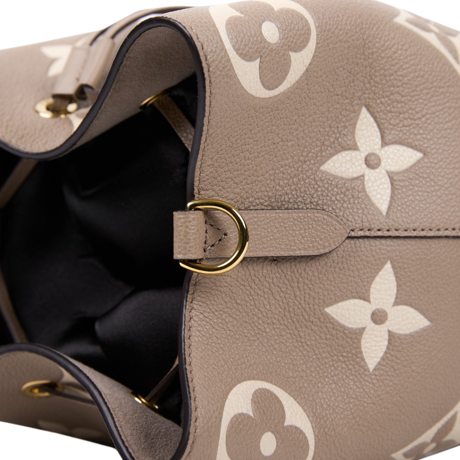 路易威登 LOUIS VUITTON NéoNoé MM 皮革 肩背 水桶包 斑鳩灰色/奶油色 M45555 晶片款  背帶2/防塵袋/購買證明