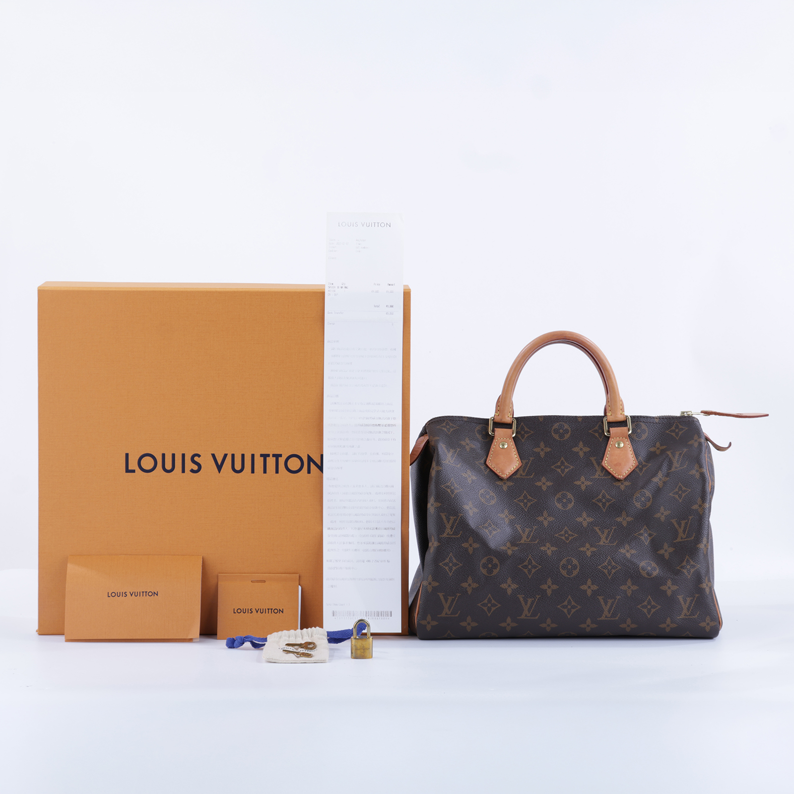 路易威登 LOUIS VUITTON Speedy 30原花 手提波士頓包 M41108 晶片款 原花SPEEDY30 原廠盒子/鎖組