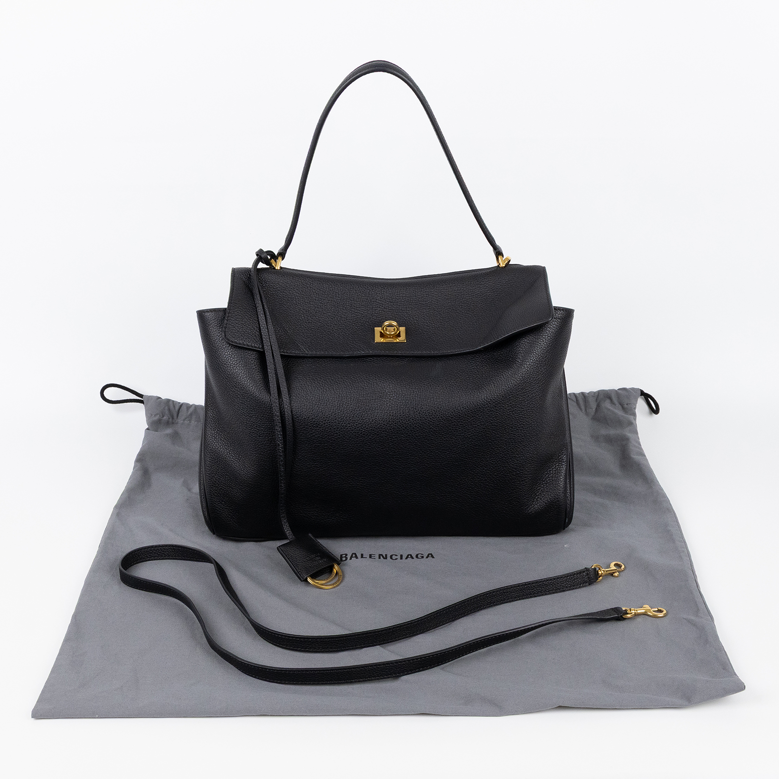 巴黎世家 BALENCIAGA Rodeo Medium 手提包 7897722AA4V 黑Rodeo 中號 防塵袋/吊牌/背帶