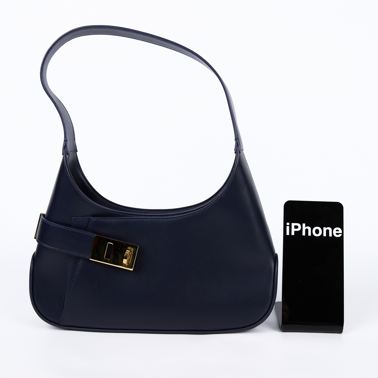 菲拉格慕 SALVATORE FERRAGAMO Gancini HOBO 肩背包 小型 AQ-21-0348 深藍HOBO 防塵袋