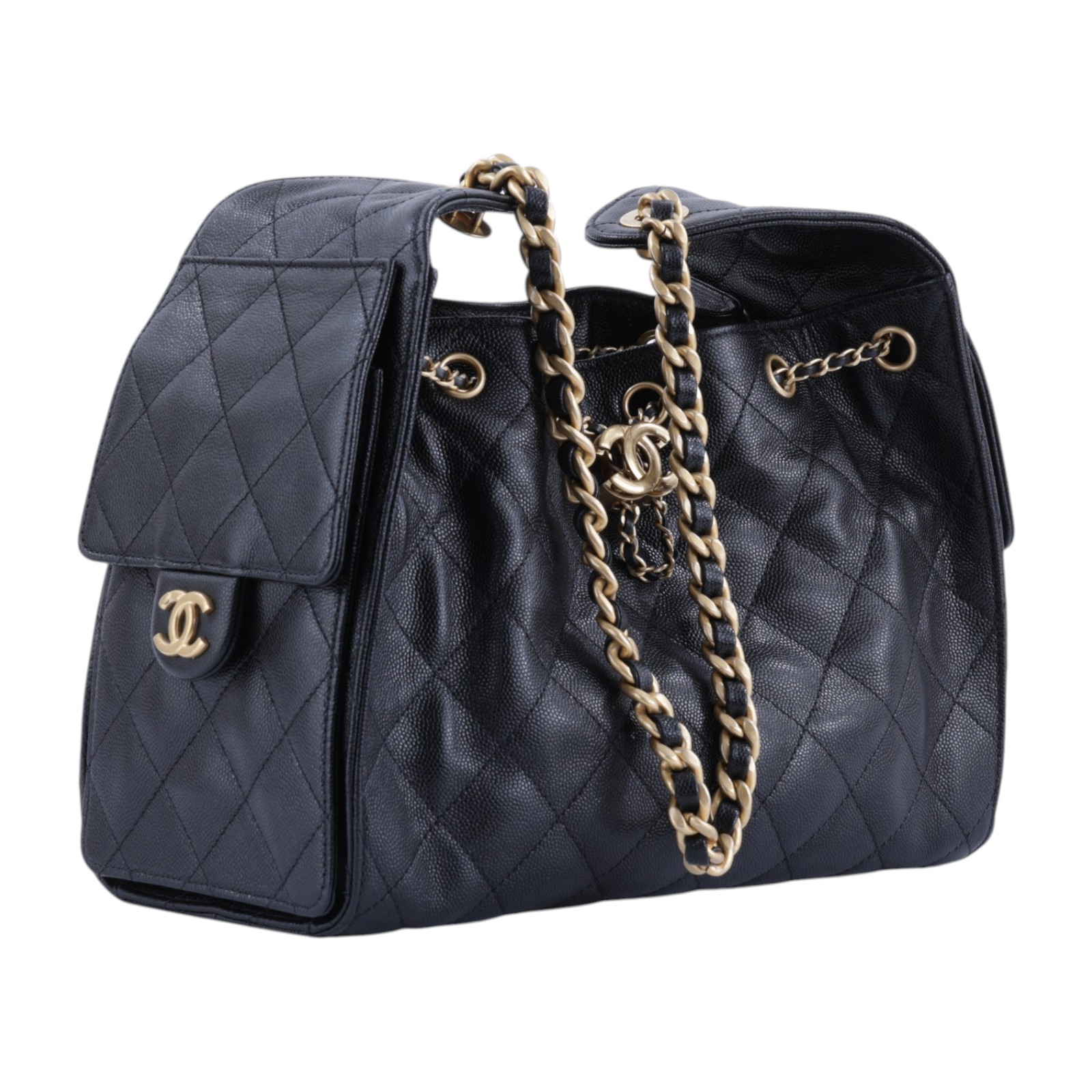 香奈兒 CHANEL 25 小型包 粒面牛皮 AS5293 B20304 晶片款 黑金荔枝25包 小號 原廠盒子/防塵袋/台灣購買證明及發票
