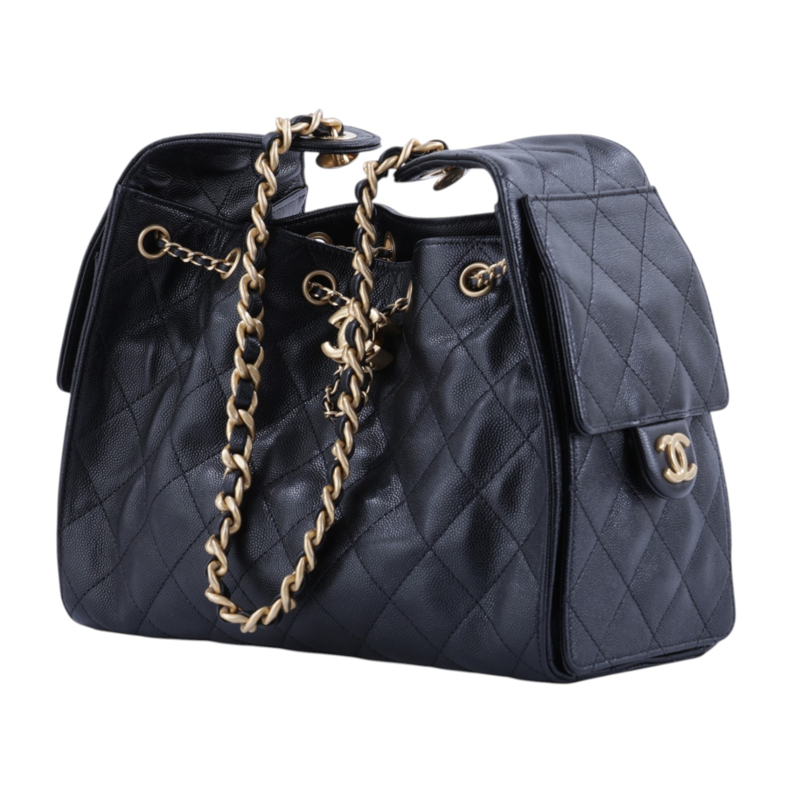 香奈兒 CHANEL 25 小型包 粒面牛皮 AS5293 B20304 晶片款 黑金荔枝25包 小號 原廠盒子/防塵袋/台灣購買證明及發票