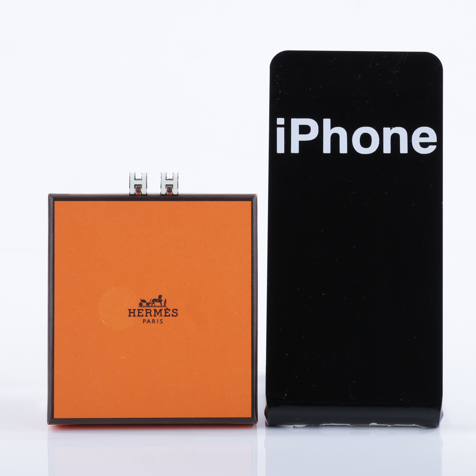 愛馬仕 Hermes Mini Pop H 耳釘 白色 H608002FP49 ST0215 白銀POP H耳環 原廠盒子/防塵袋
